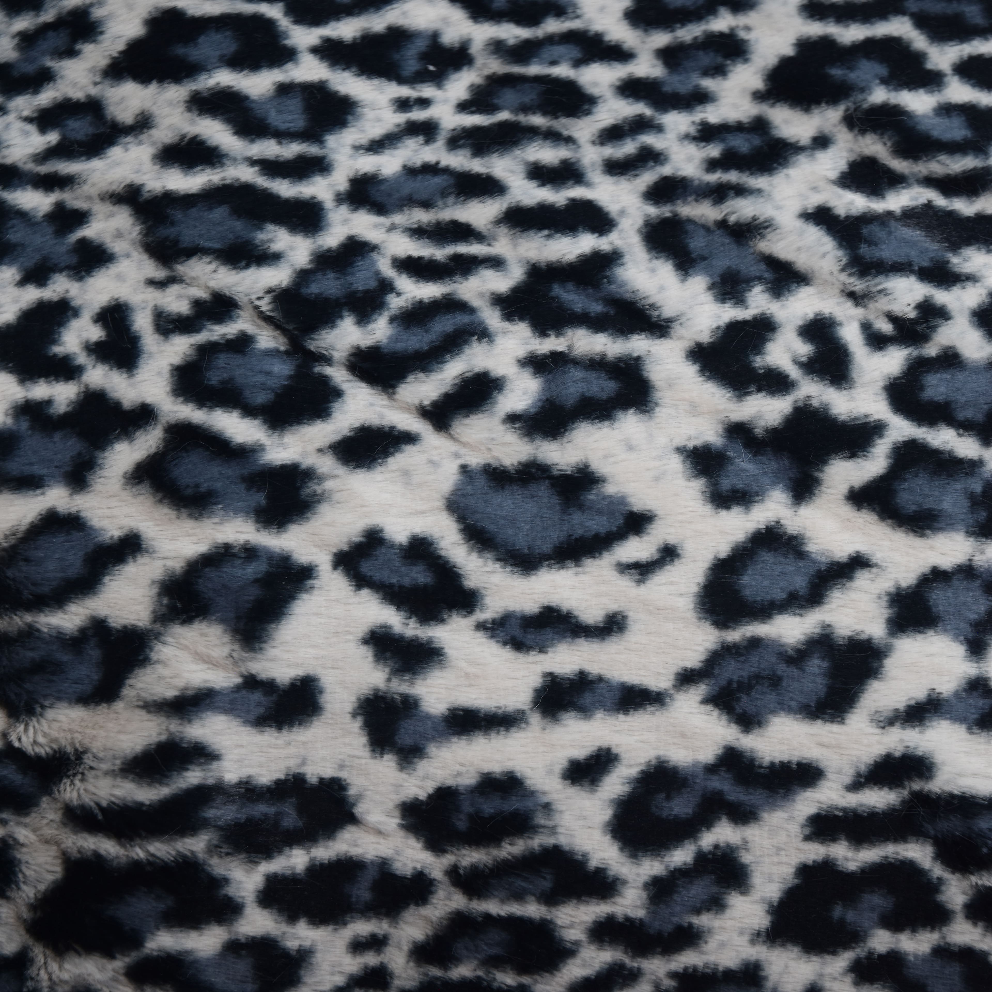 Feldman Black Faux Leopard Fur