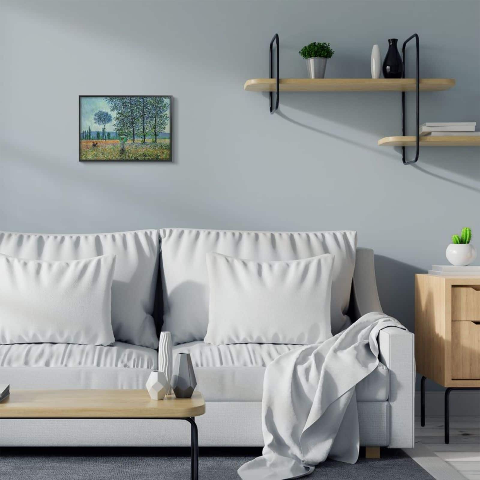 Stupell Industries Classic Monet Felder Painting Woman with Parasol Framed Giclee Textured Wall Art