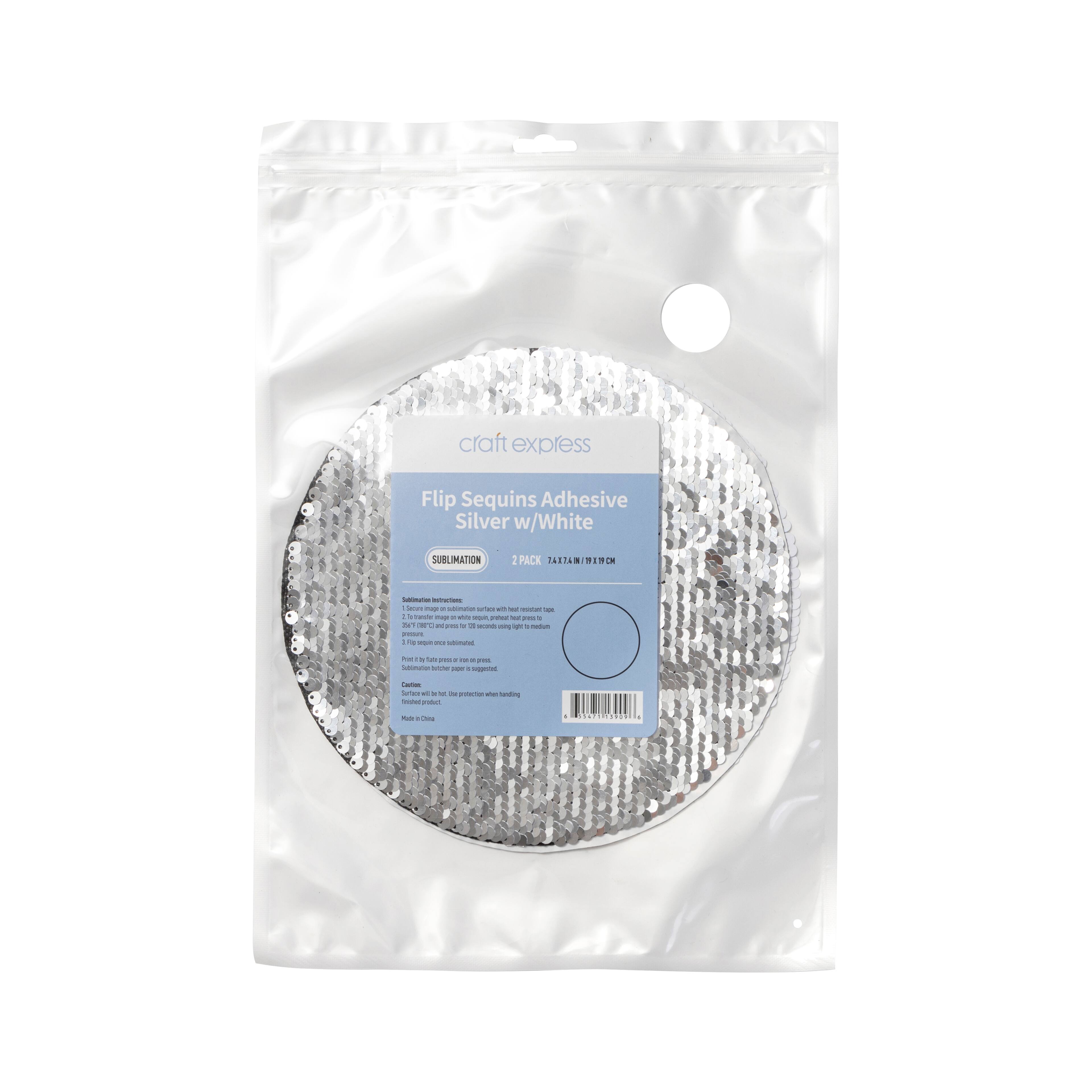 Craft Express 7 Sublimation Round Sequin Patches, 2ct.