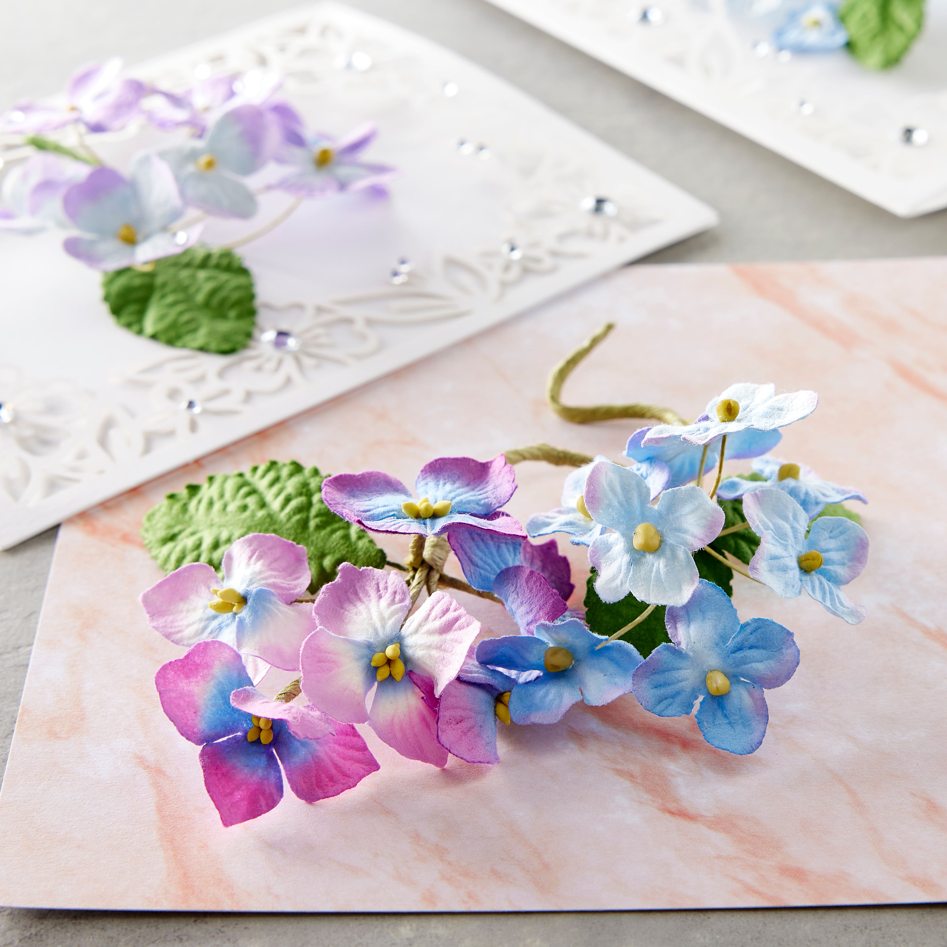 Bright Multicolored Mini Paper Flower Embellishments By