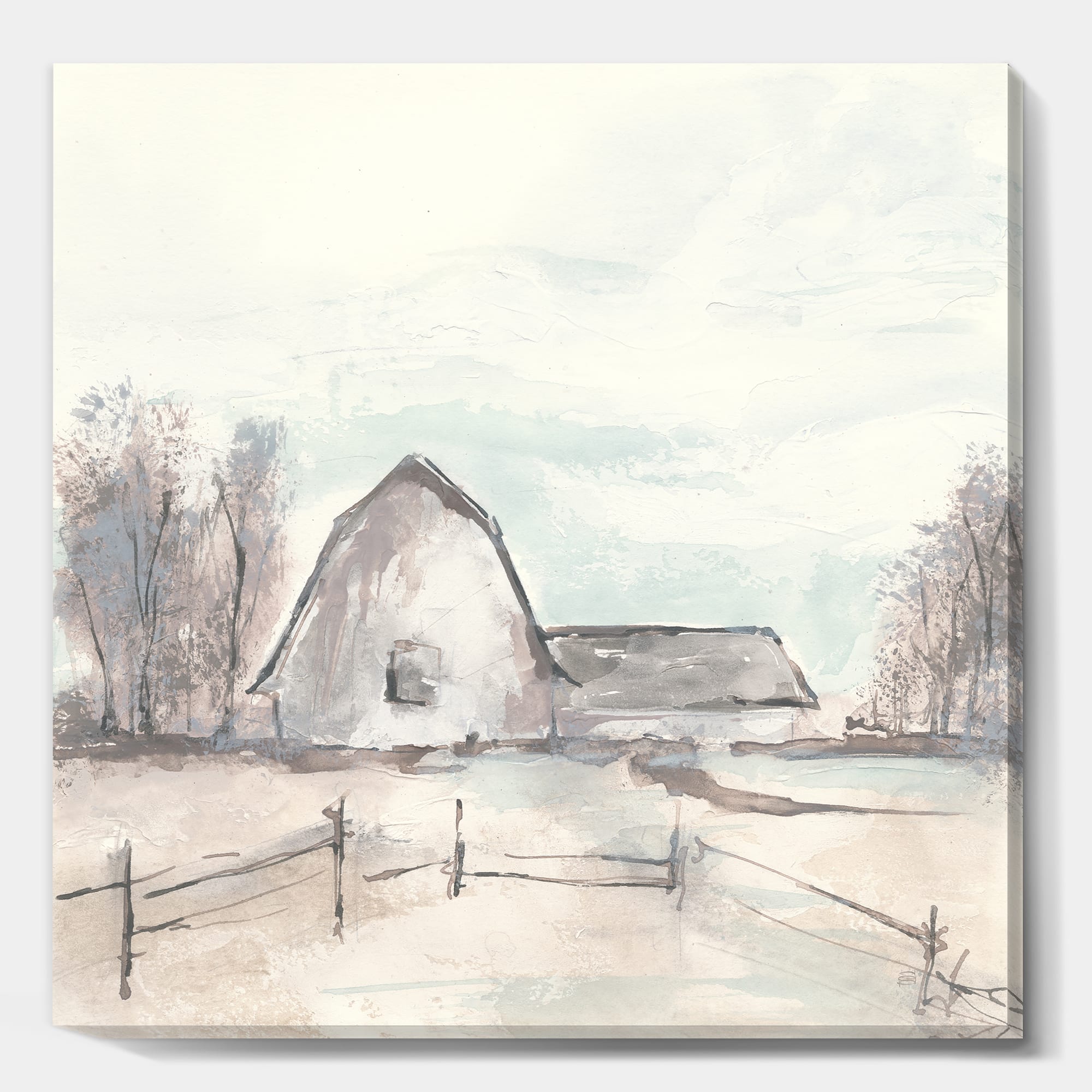 Designart - Farmhouse Barn Grey VIII - Modern Farmhouse Premium Canvas ...