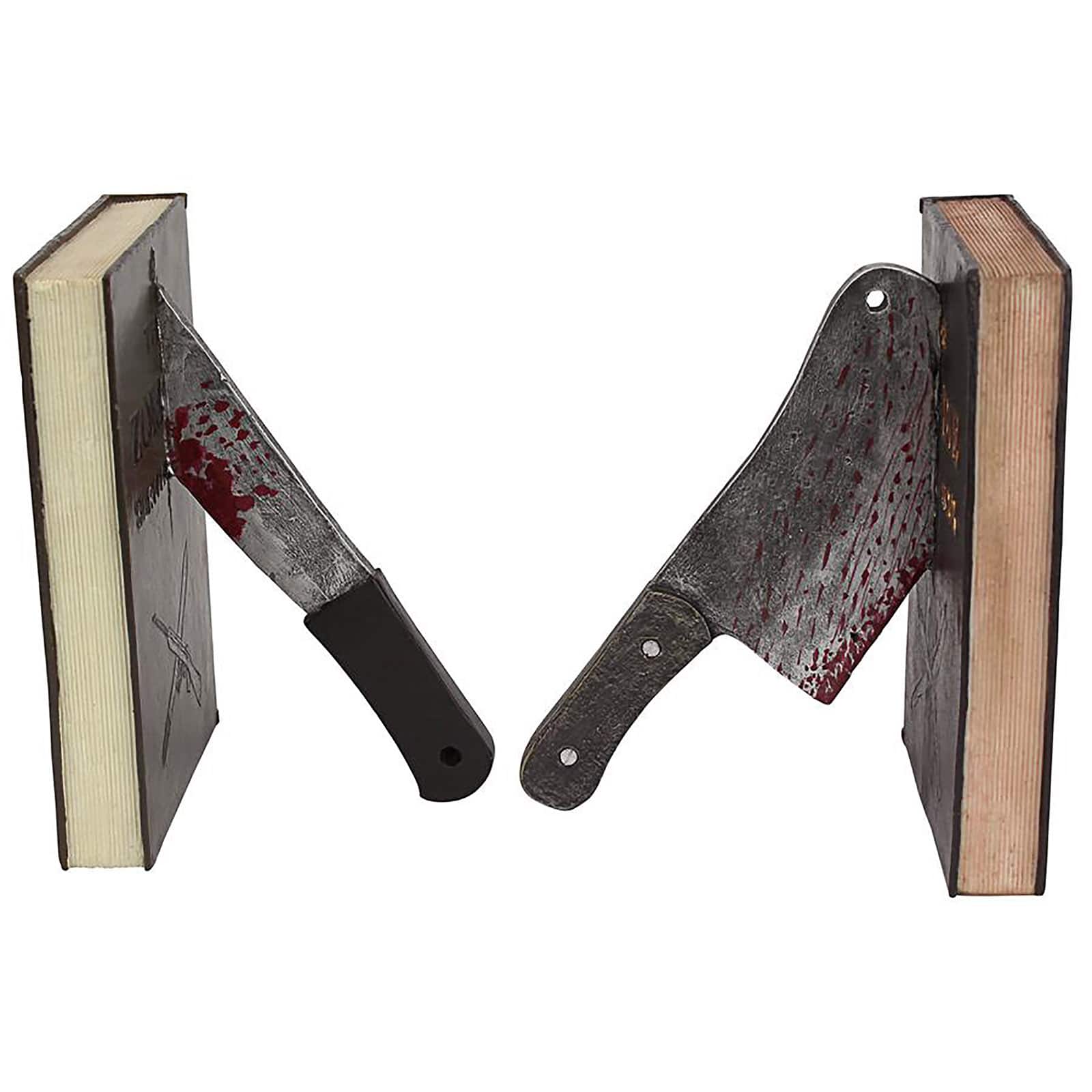 Design Toscano 11&#x22; Dead Read Bloody Zombie Sculptural Bookend Set