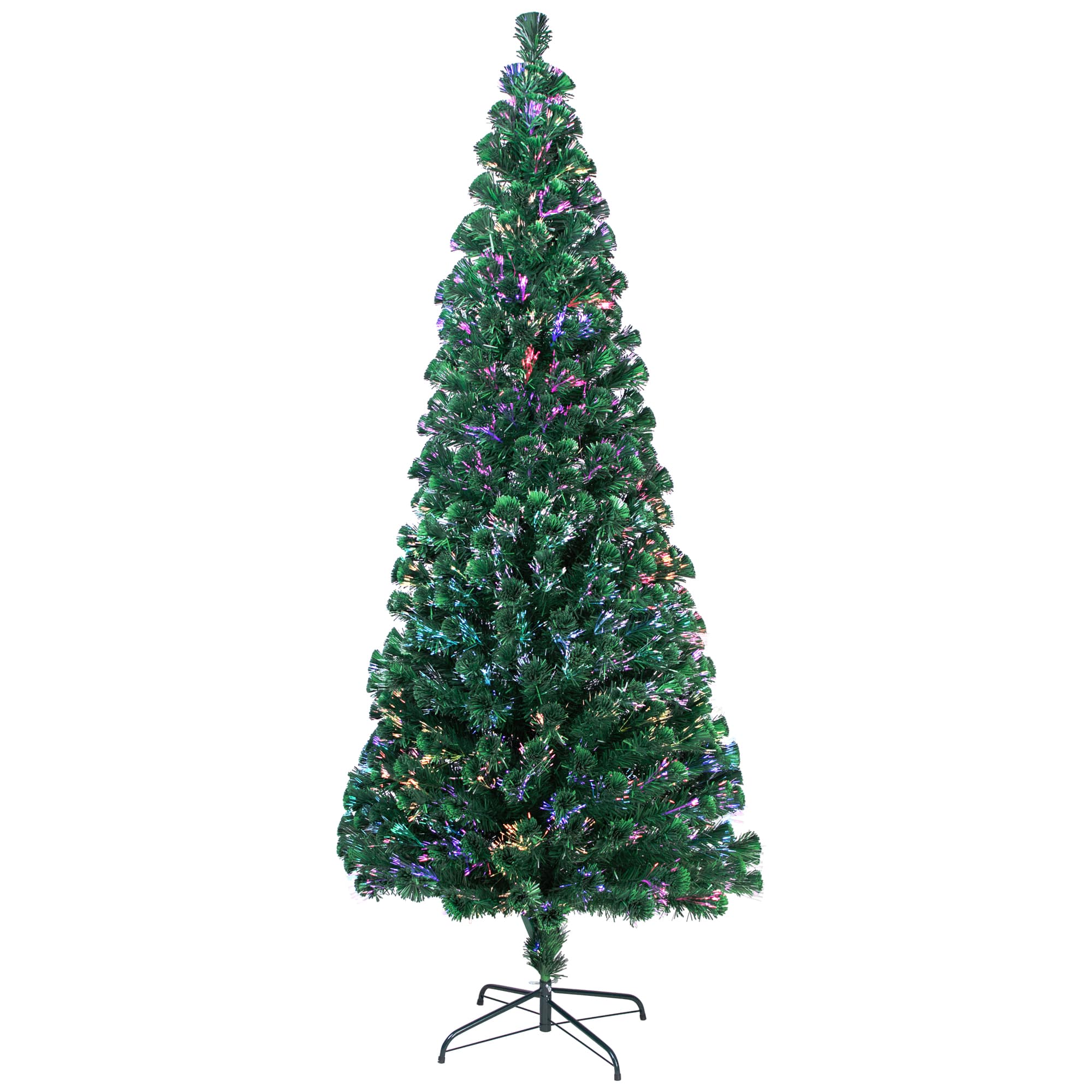 7ft. Pre-Lit Medium Fiber Optic Artificial Christmas Tree, Color Changing Lights