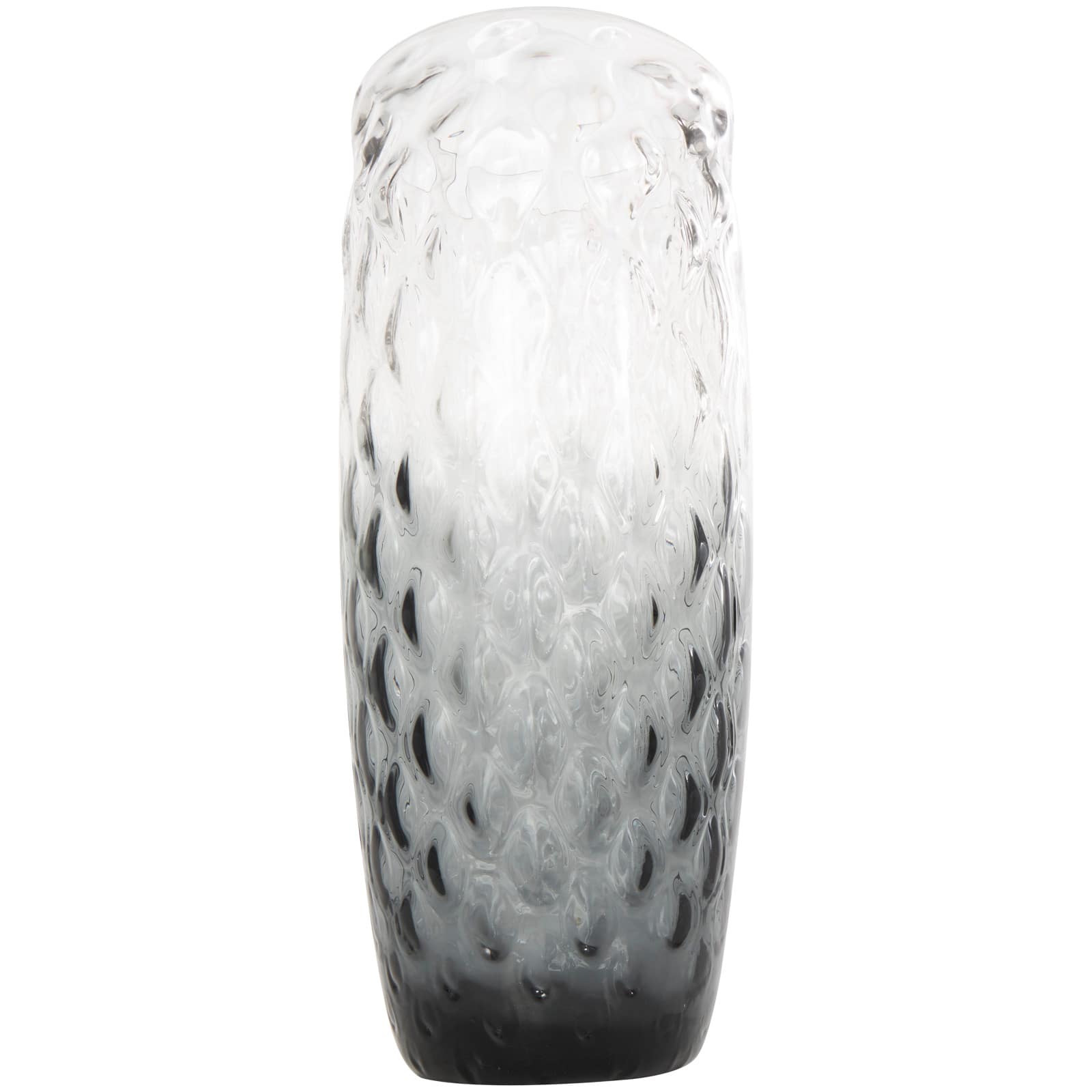 21&#x22; Black Ombre Handmade Glass Vase