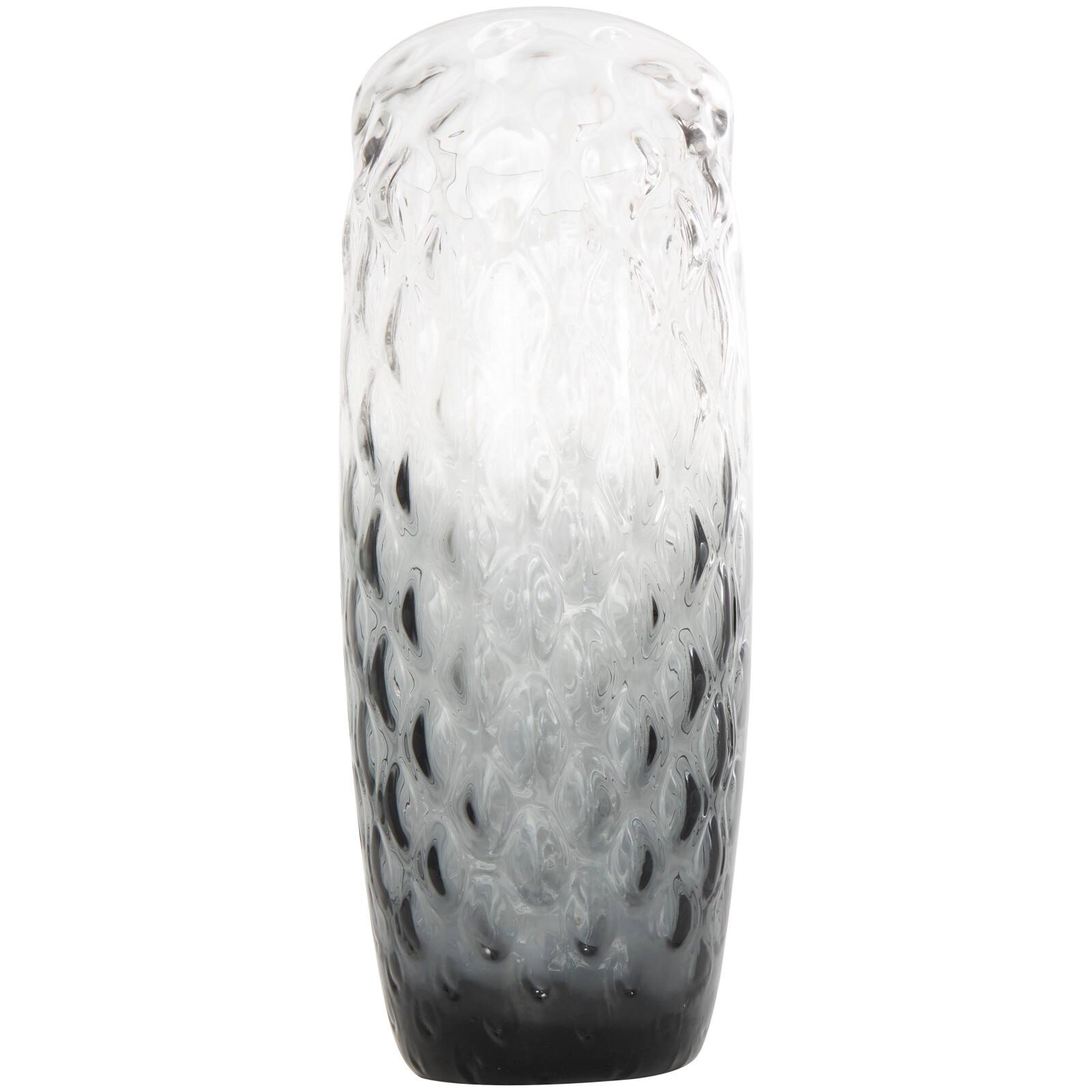 21" Black Ombre Handmade Glass Vase