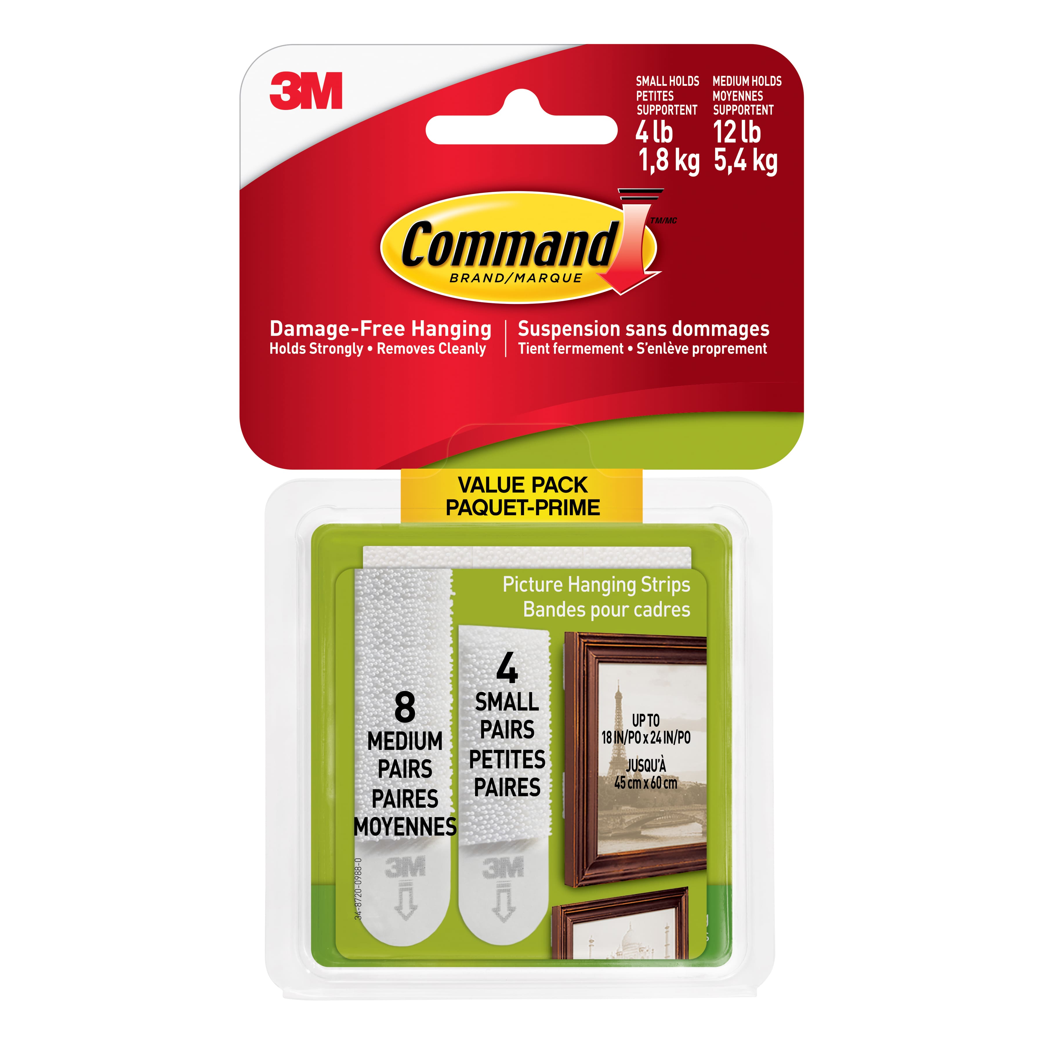 3M Command Poster Strips Damage Hanging 16 Poster Strips for sale online