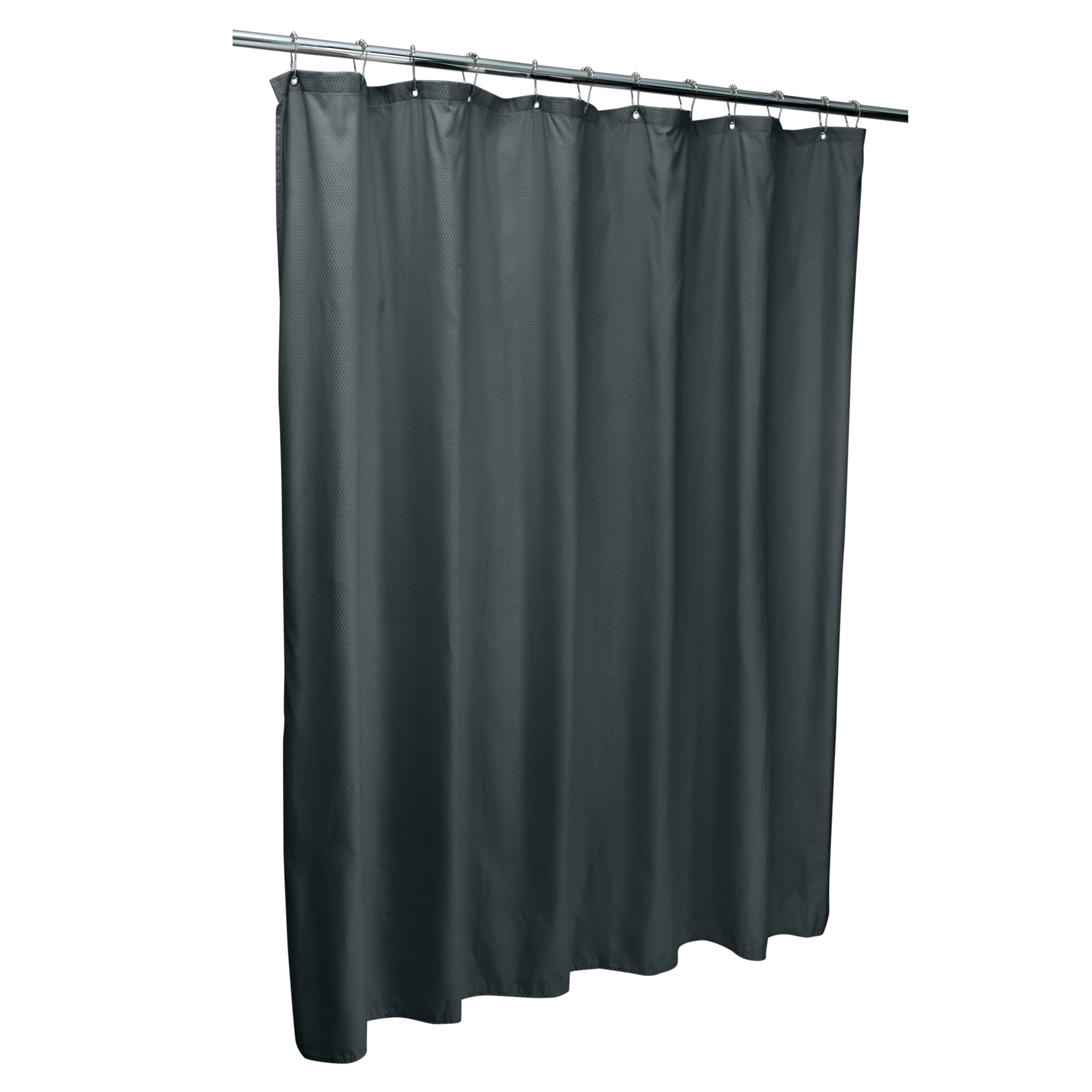 Bath Bliss Microfiber Soft Touch Diamond Design Shower Curtain Liner