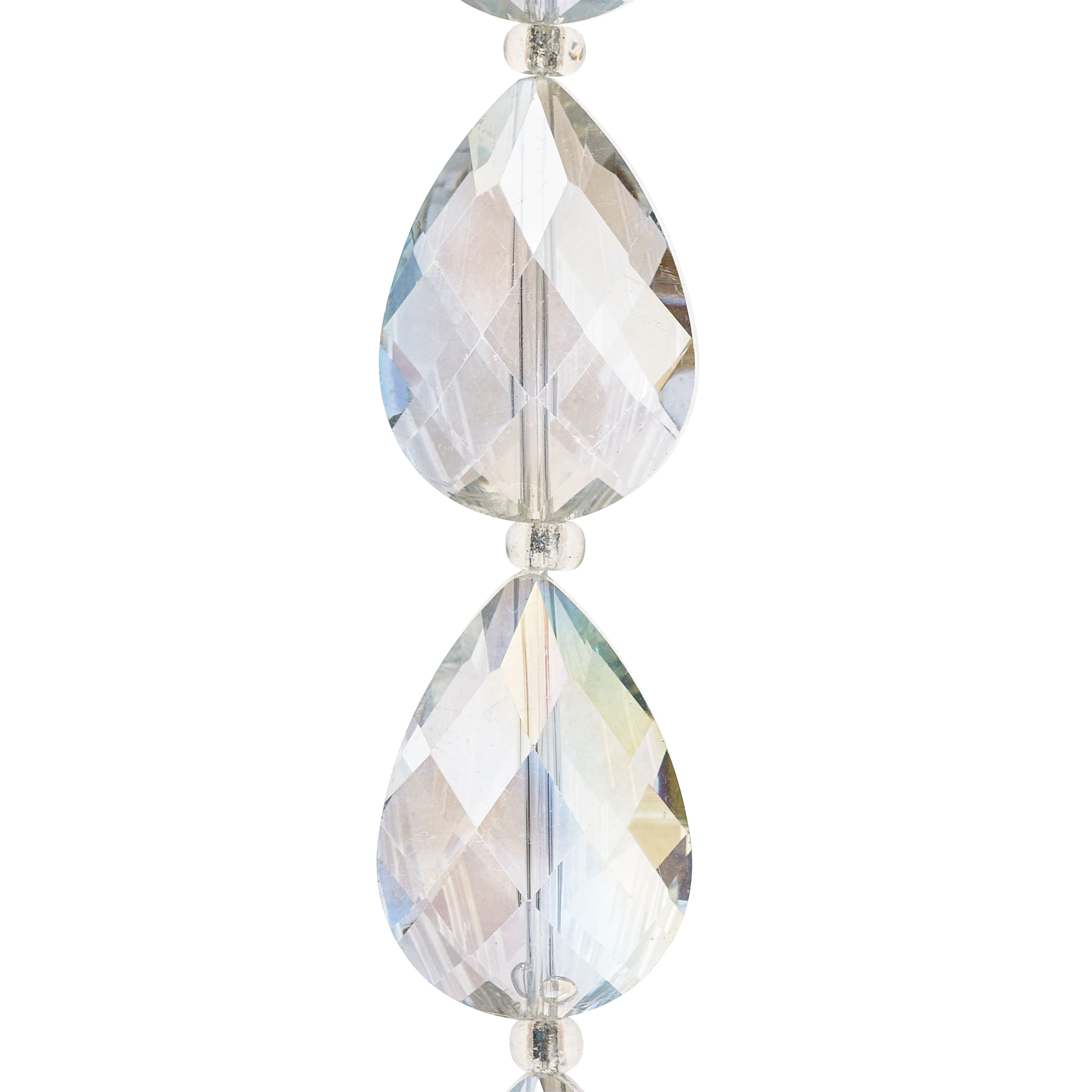 Crystal Glass Teardrop Beads, 25mm by Bead Landing&#x2122;