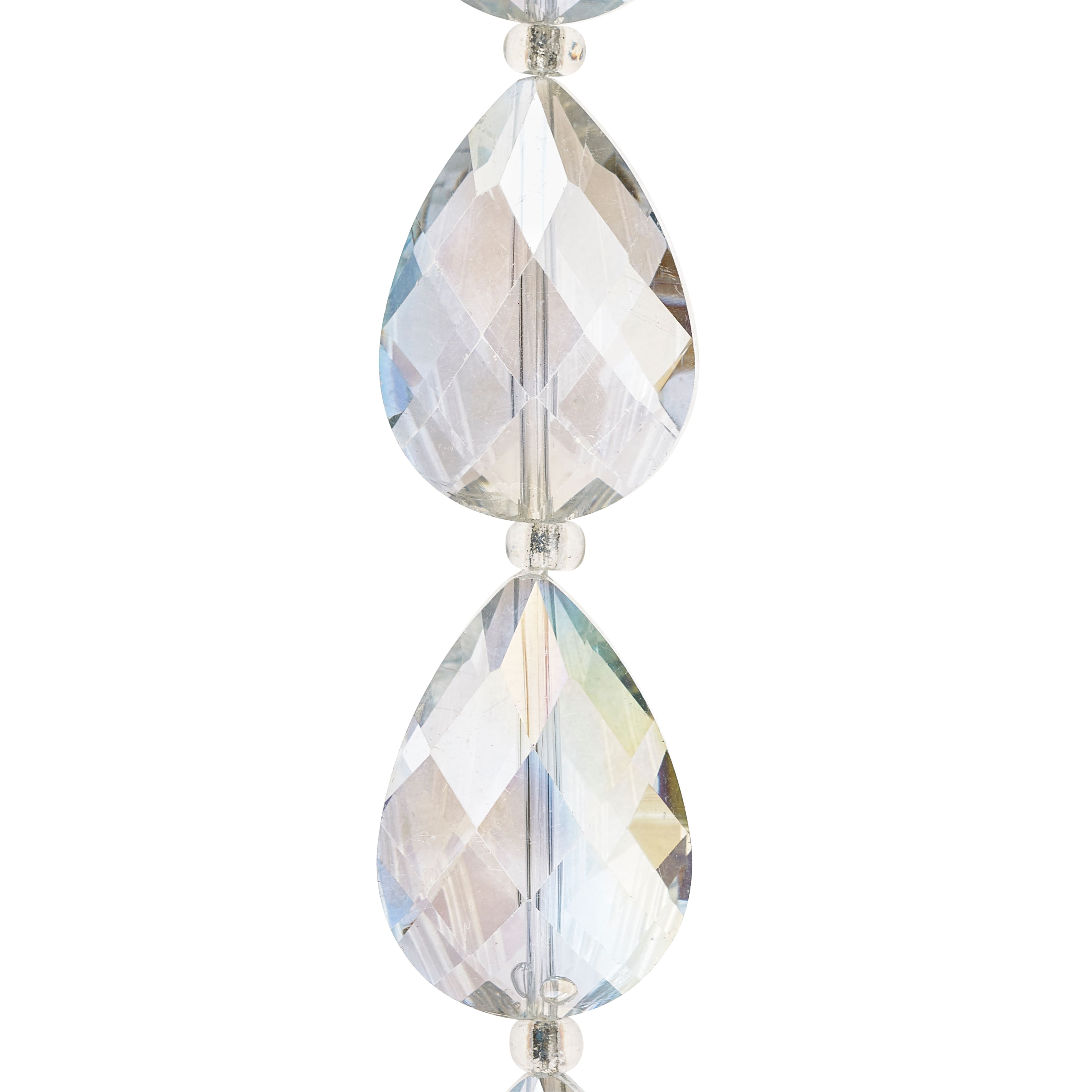 Crystal Glass Teardrop Beads, 25mm by Bead Landing™