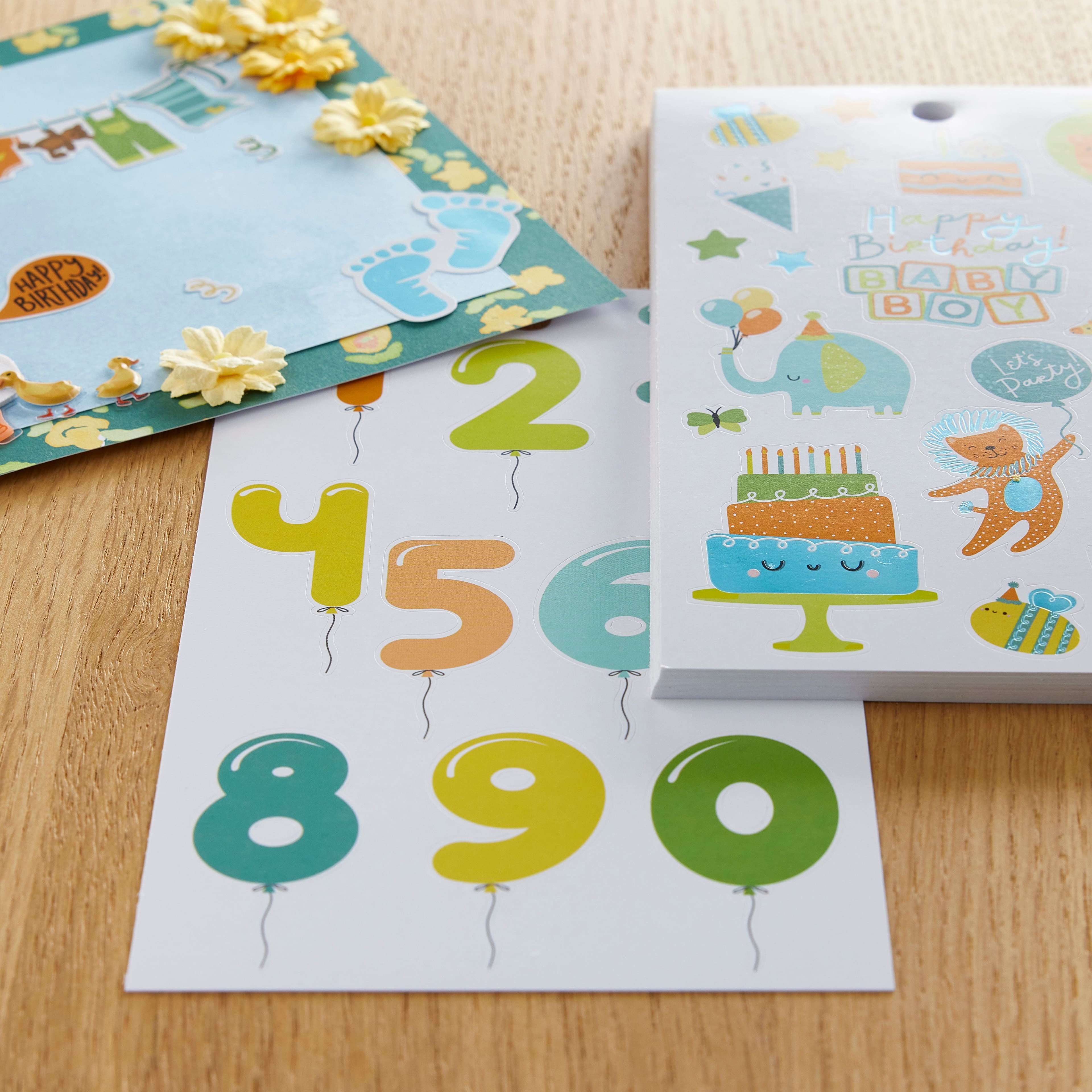 12 Pack: Baby Boy Birthday Sticker Book by Recollections™