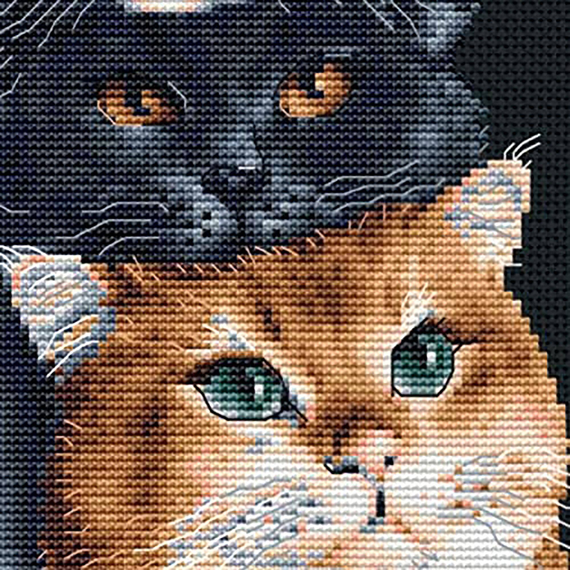 Thea Gouverneur Three Cats Black Cross Stitch Kit