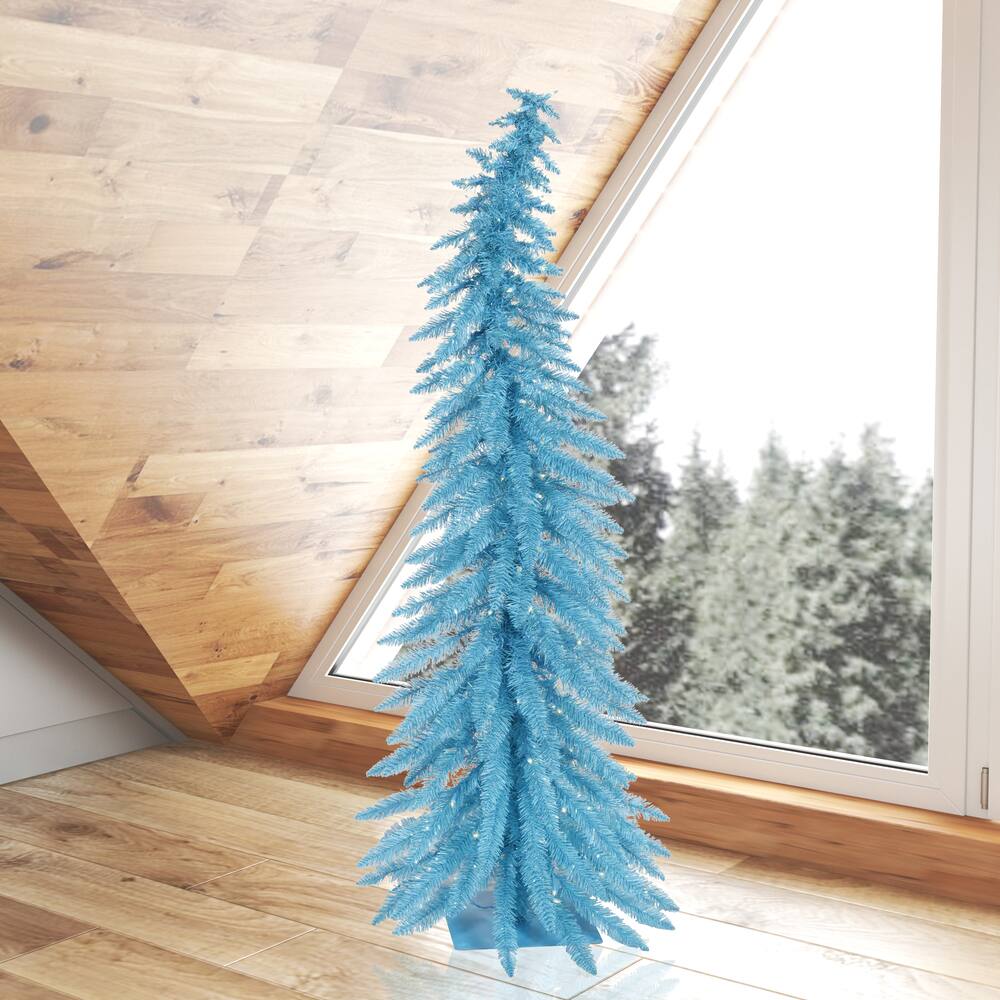 4ft. PreLit Sky Blue Whimsical Artificial Christmas Tree, Blue LED Lights Shop All Christmas
