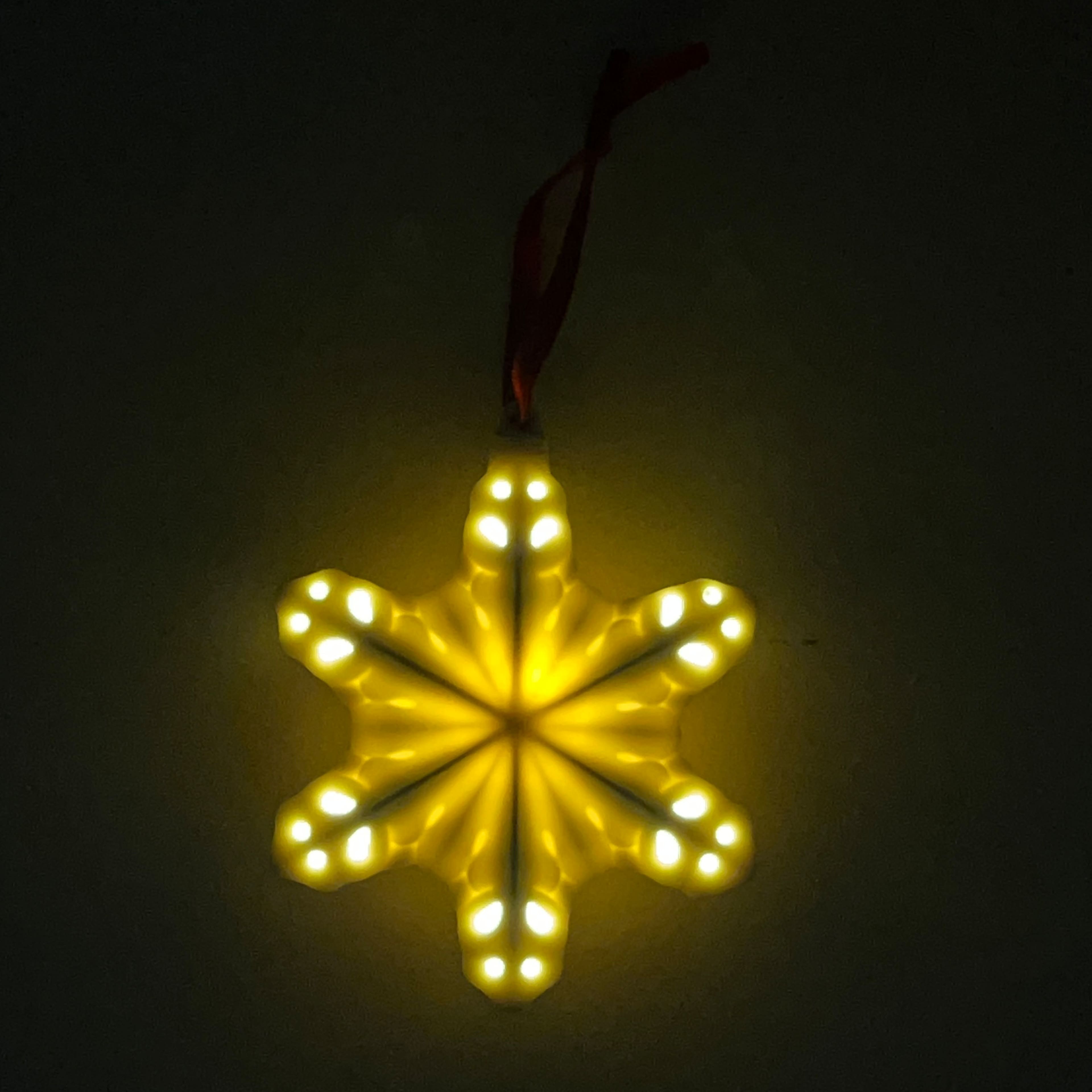 4.25&#x22; LED DIY Ceramic Snowflake Ornament by Make Market&#xAE;