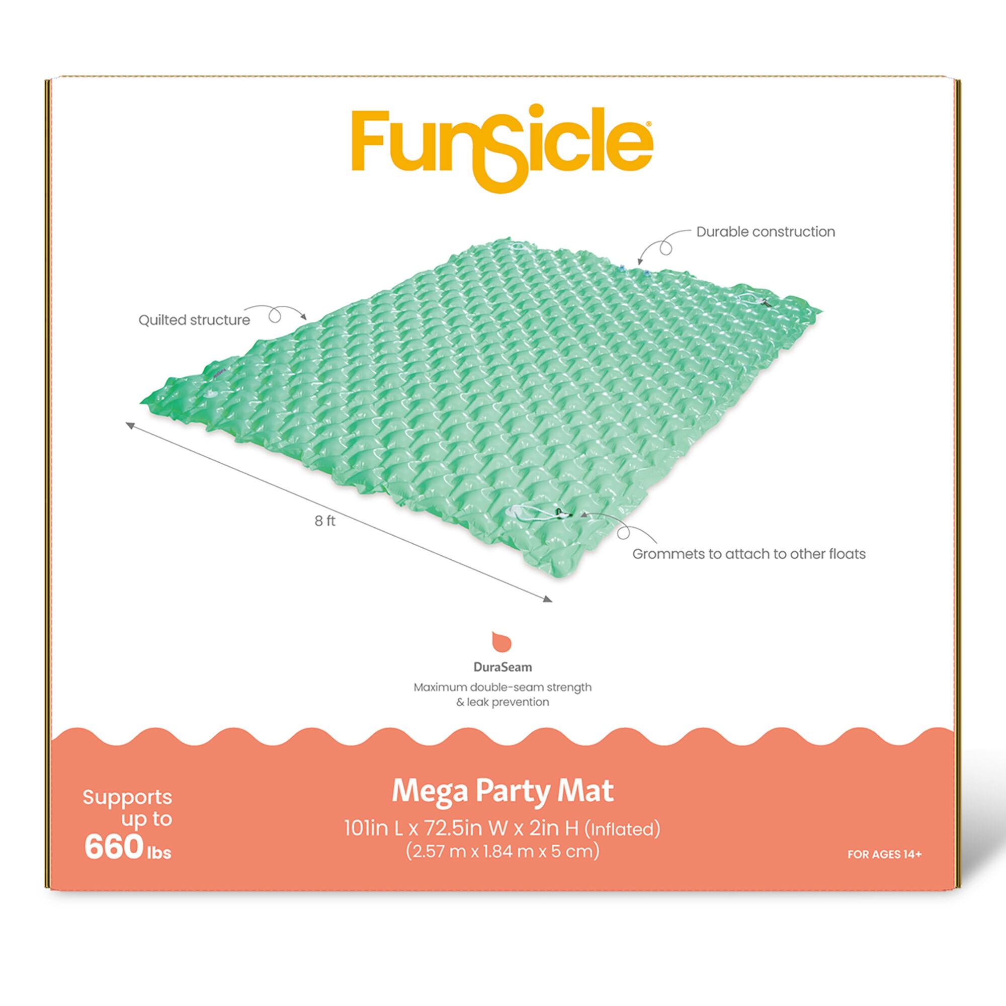 Funsicle 8ft. Fresh Mint Mega Party Mat Inflatable Water Float