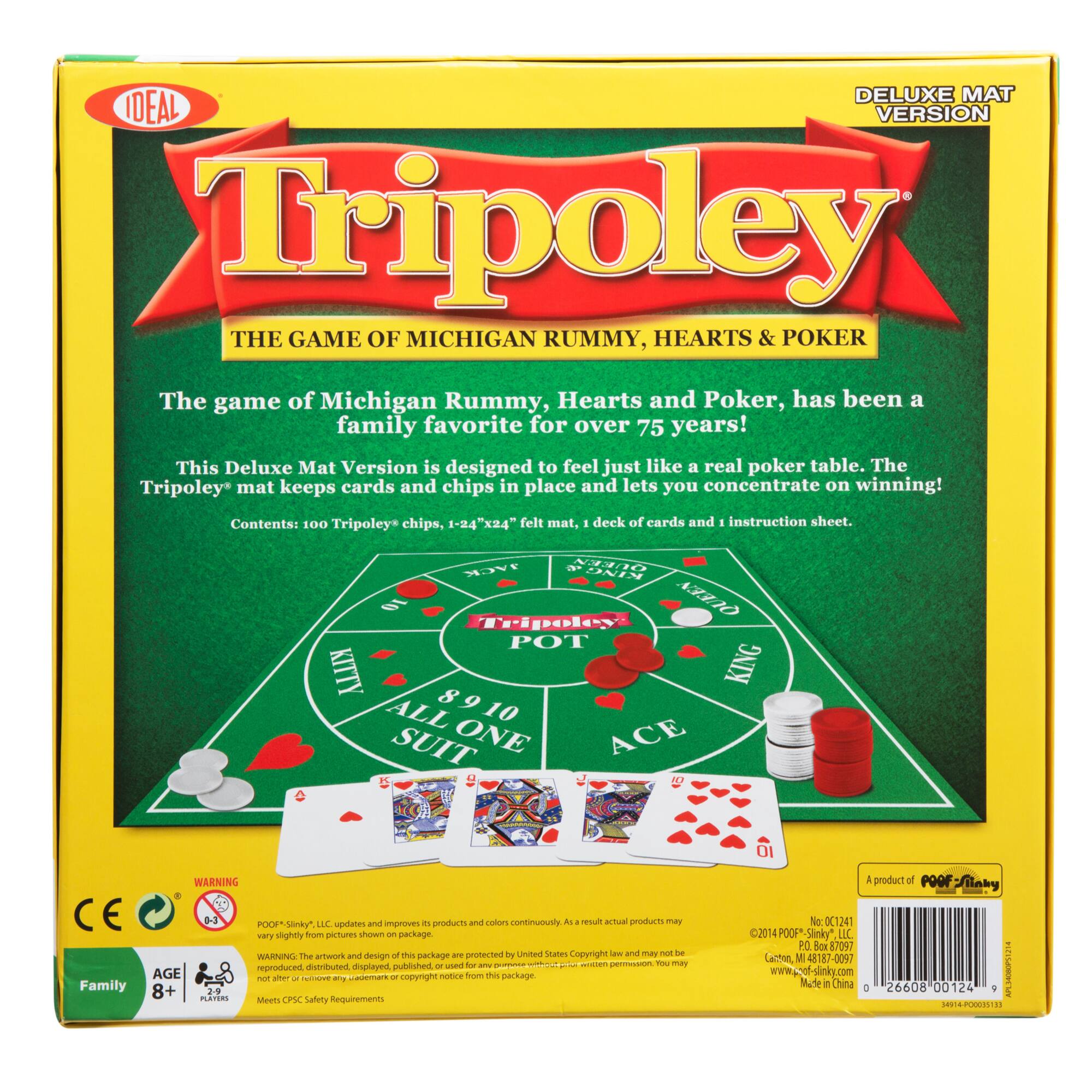 ALEX Ideal Tripoley Deluxe Mat Edition Card Game | Michaels