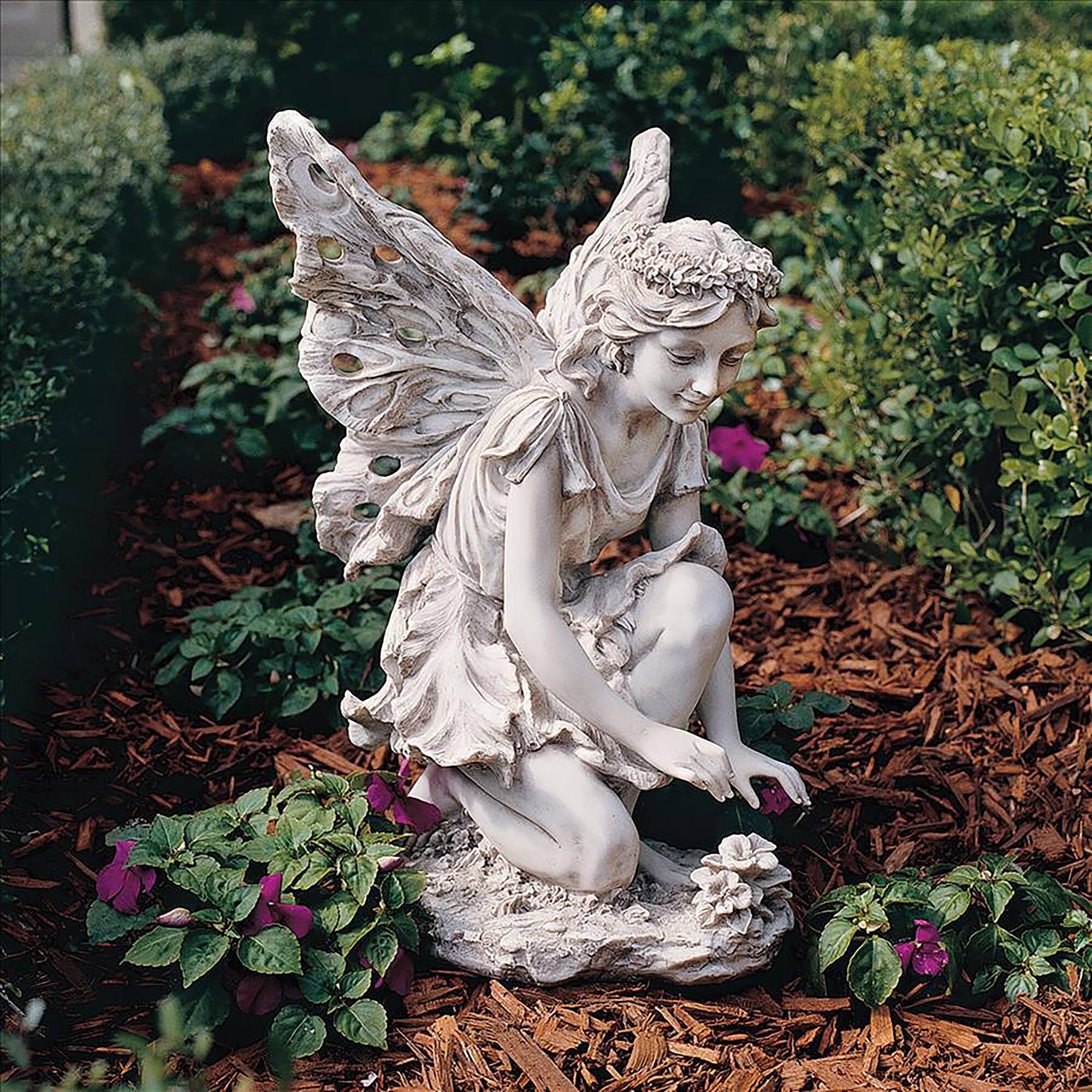 Design Toscano 17" Fiona the Flower Fairy Sculpture