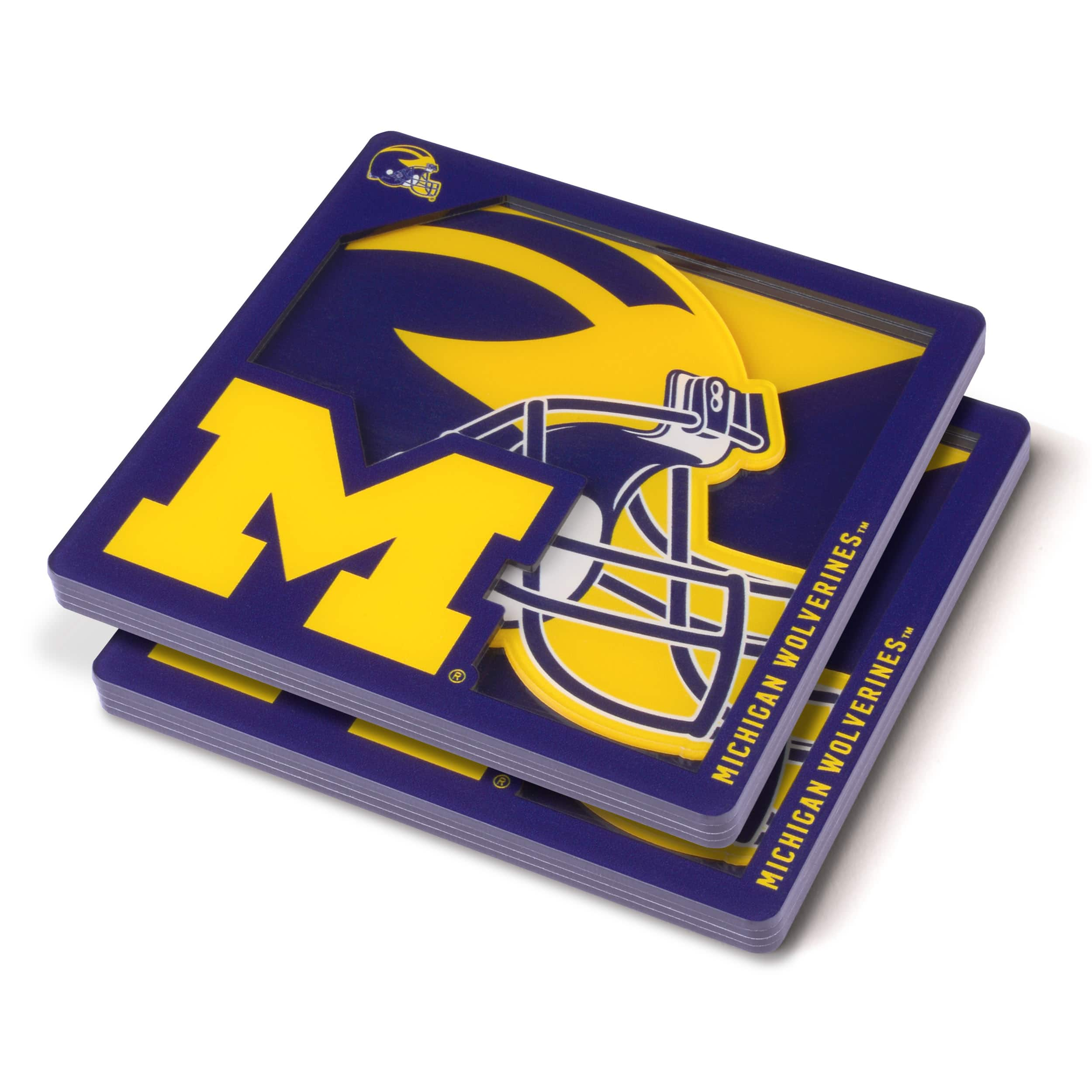 College Team 3D Logo Series Coasters, 2ct.