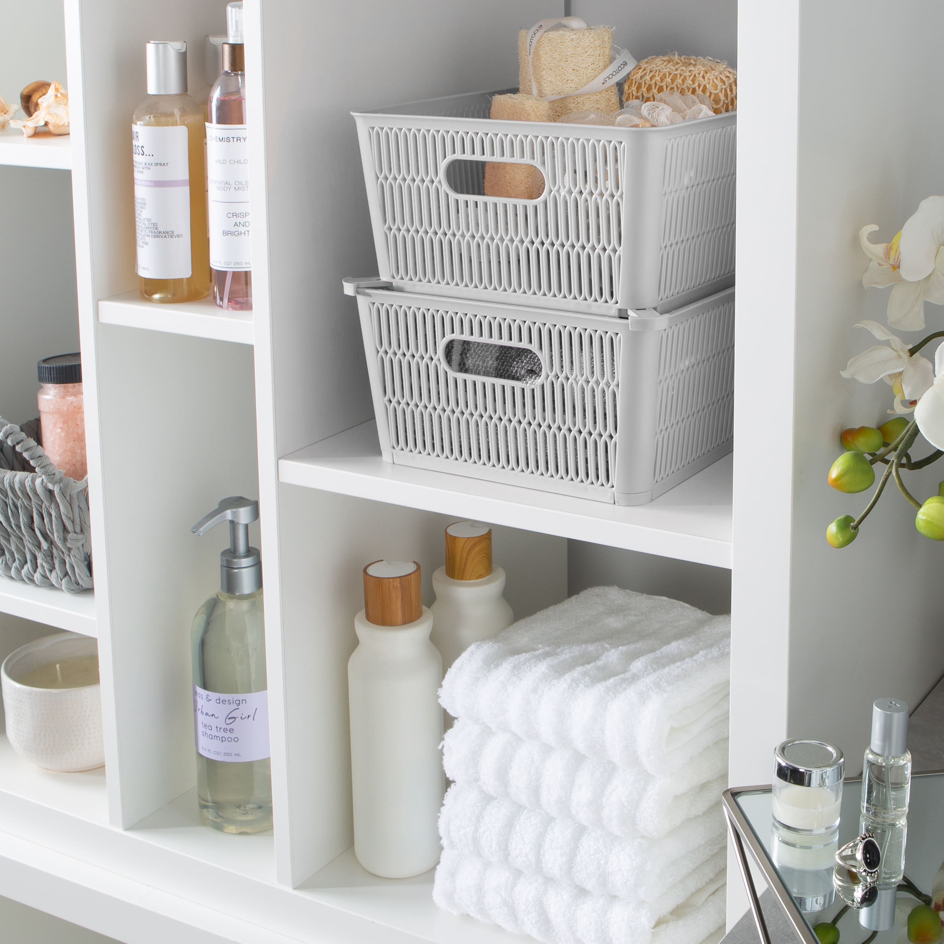 Simplify Slide Stack It Storage Tote Baskets, 2ct.