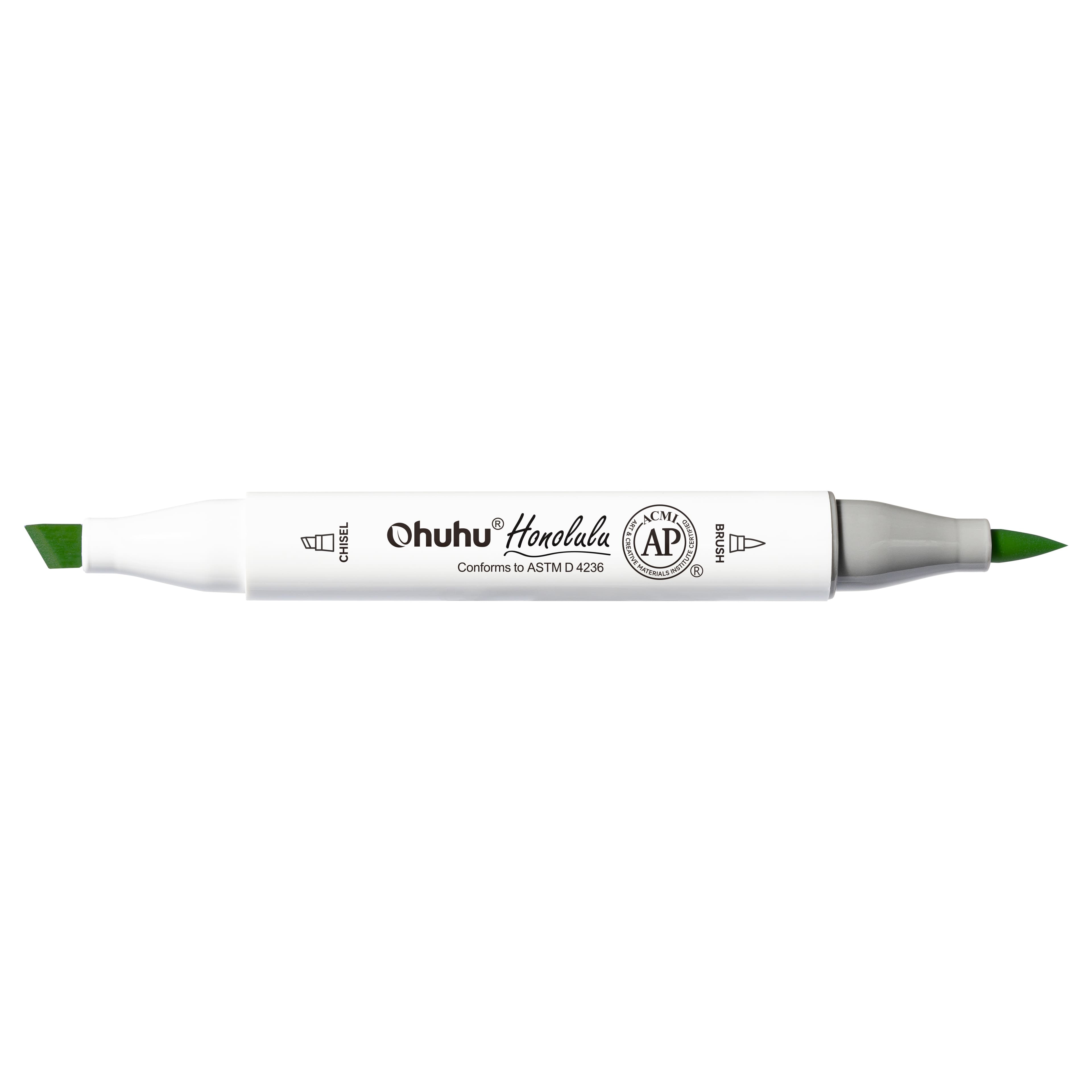 Ohuhu&#xAE; Honolulu Brush &#x26; Chisel Dual Tip Marker