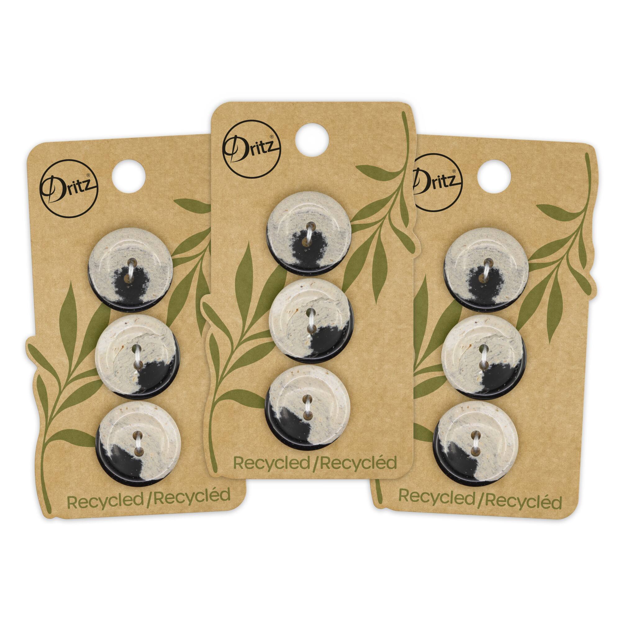 Dritz&#xAE; 20mm Recycled Hemp Round Button, 9ct.