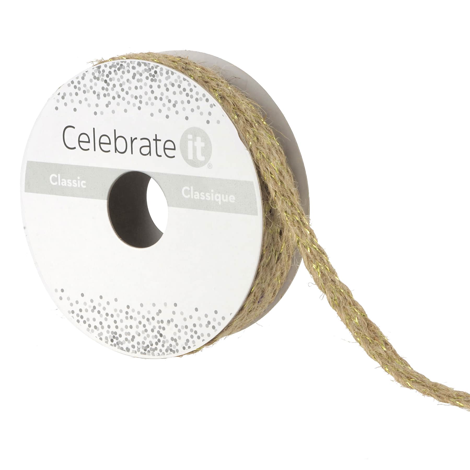 7/16&#x22; x 5yd. Metallic Jute Ribbon by Celebrate It&#xAE;