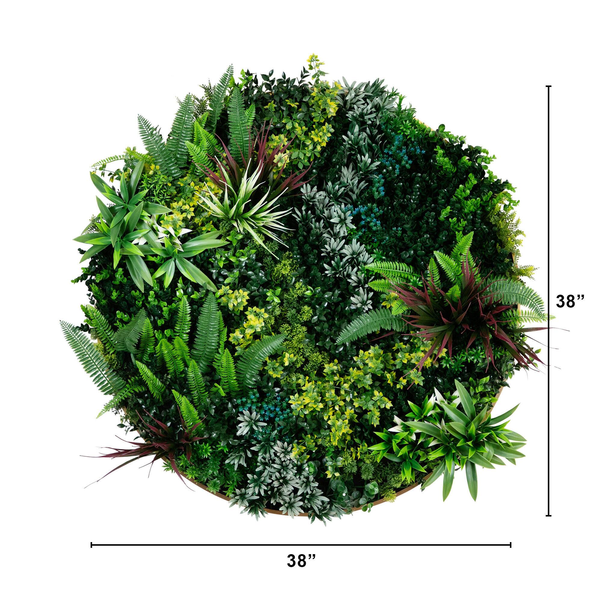 38" Framed Virgin Islands Artificial Living Wall Art Panel