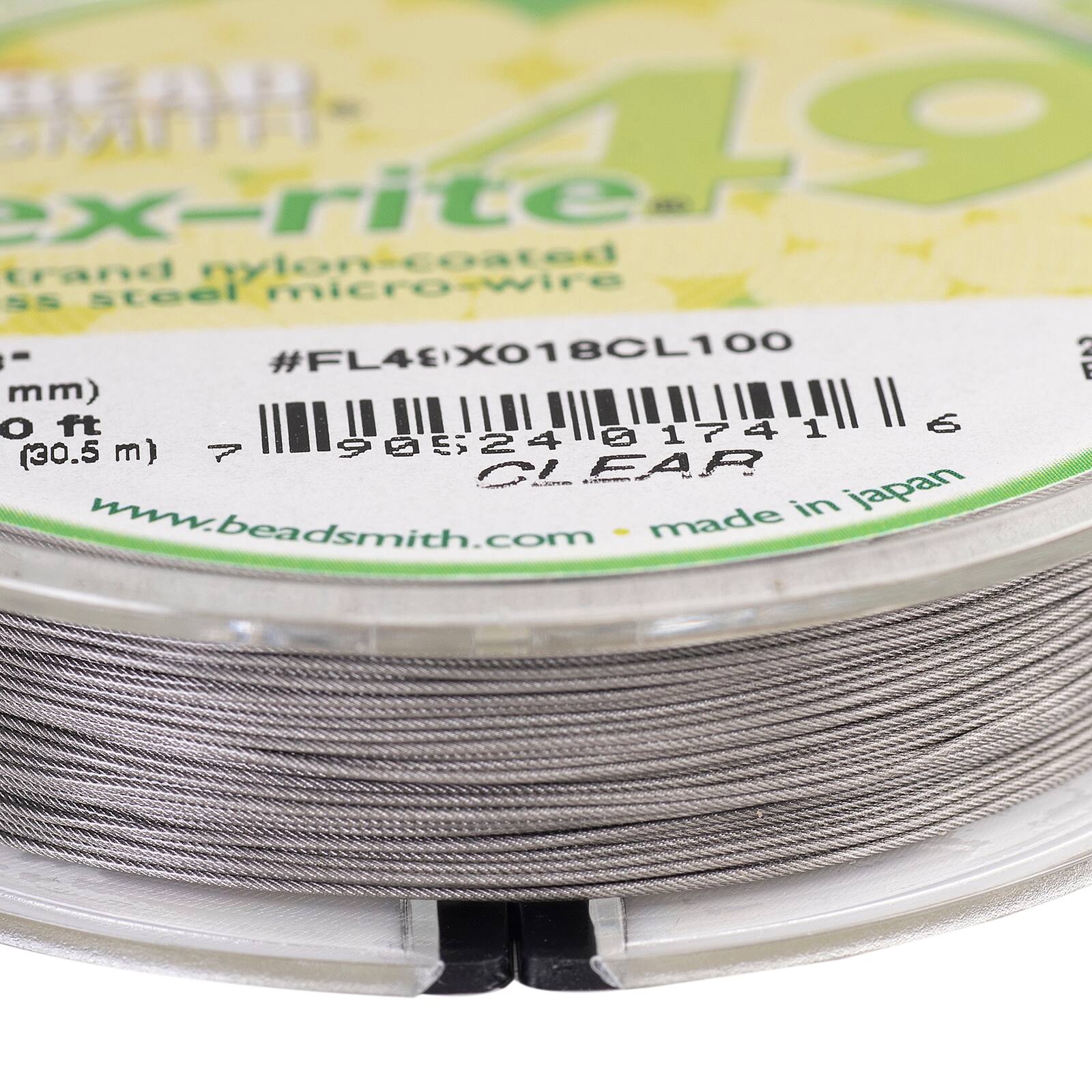 The Beadsmith® Flex-rite® 0.018" Clear 49 Strand Wire