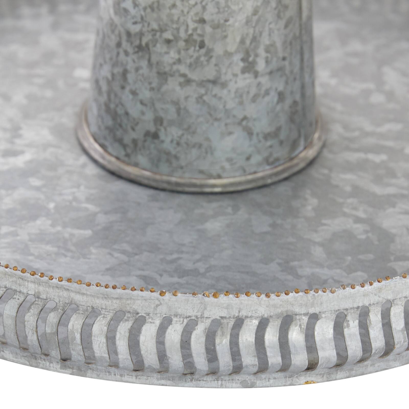 Silver Iron Farmhouse 2 Tier Tray Stand