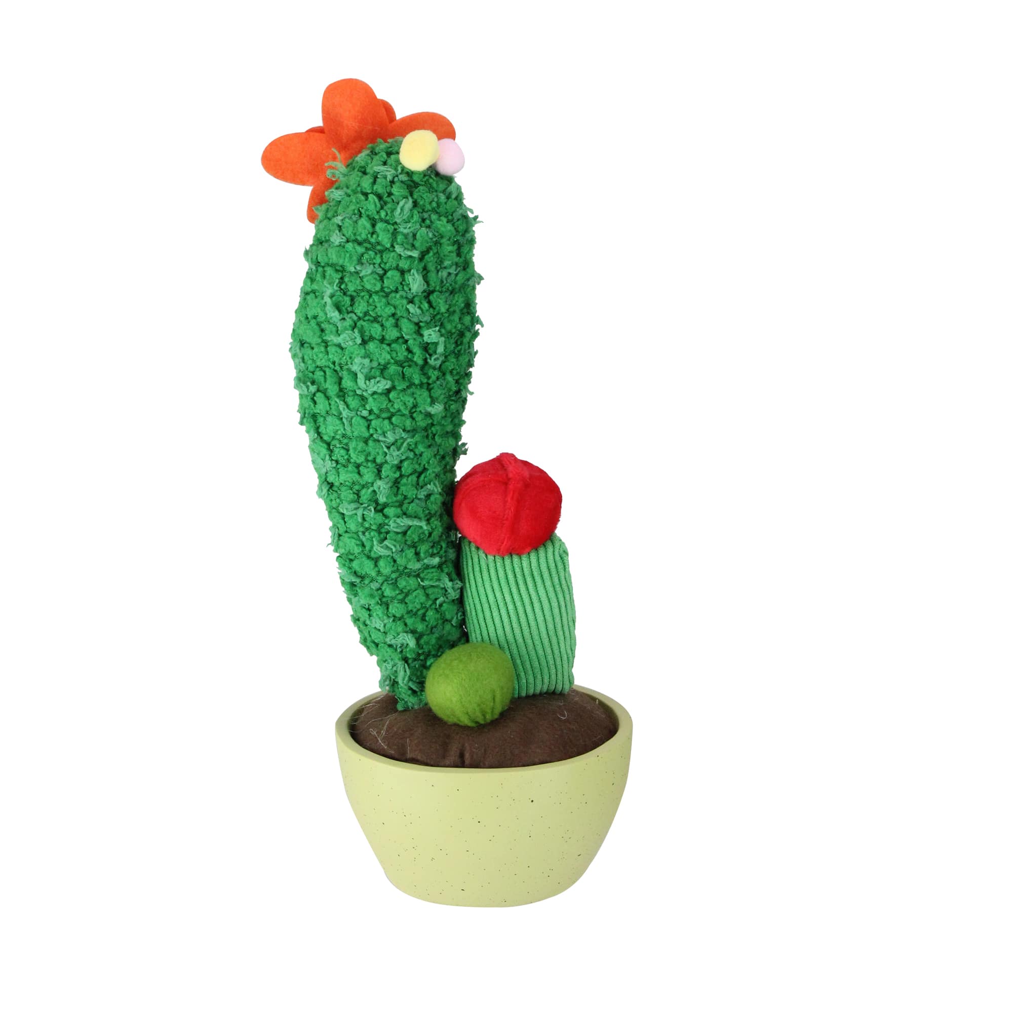 12&#x22; Mixed Plush Cactus Plant in Faux Ceramic Pot