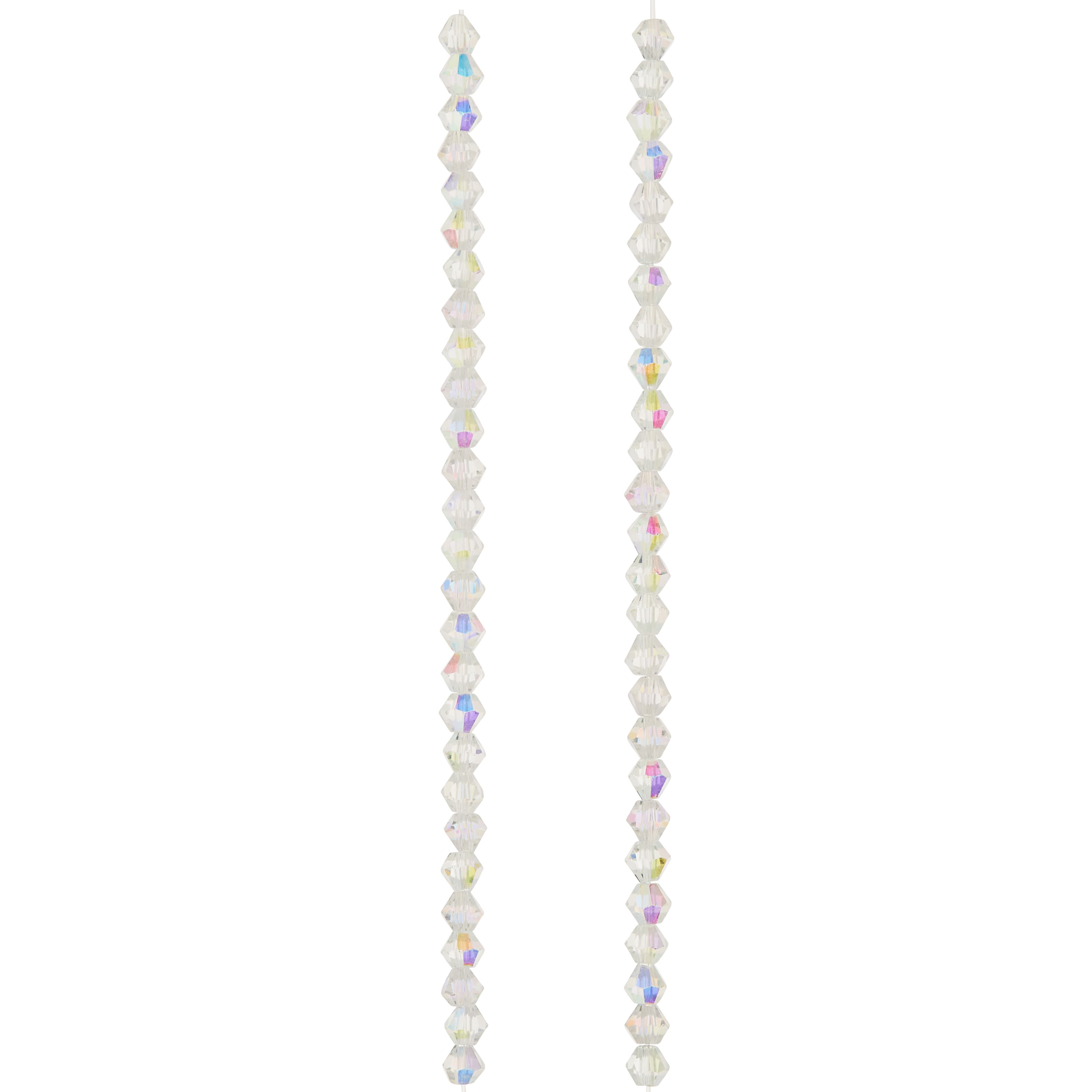 Crystal Faceted Glass Bicone Beads, 4mm by Bead Landing&#x2122;