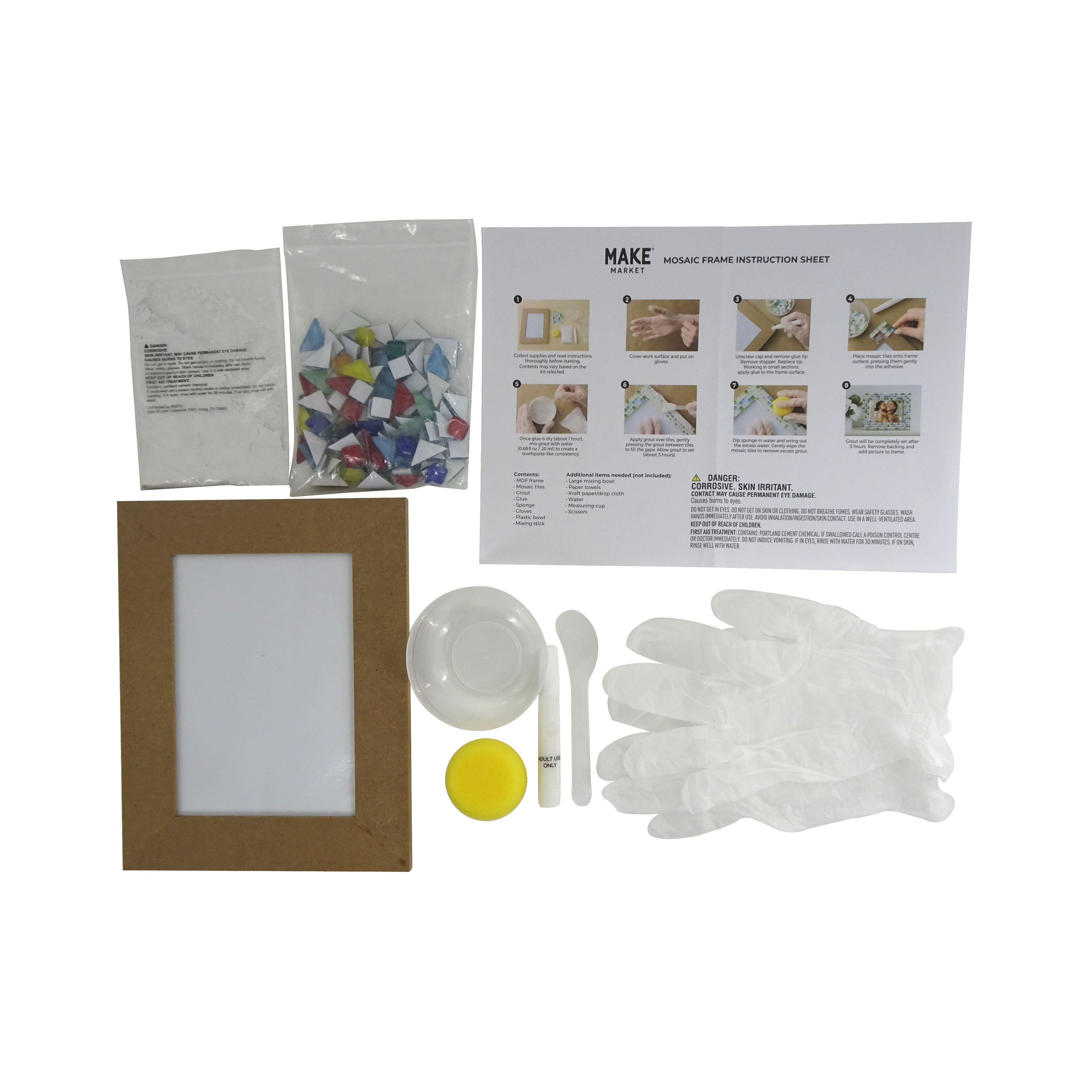 5&#x22; x 7&#x22; Rainbow Mosaic Frame Kit by Make Market&#xAE;