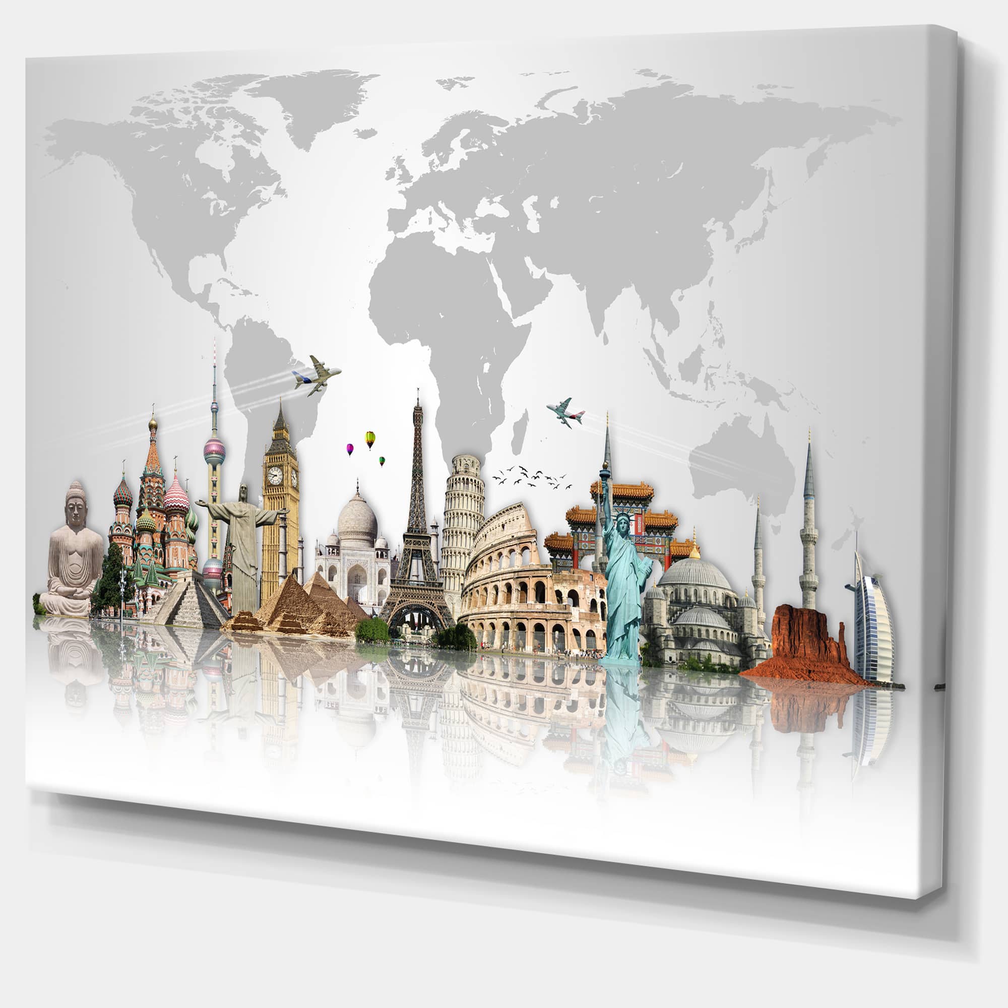 Designart - Famous Monuments Across World - Canvas Art Print