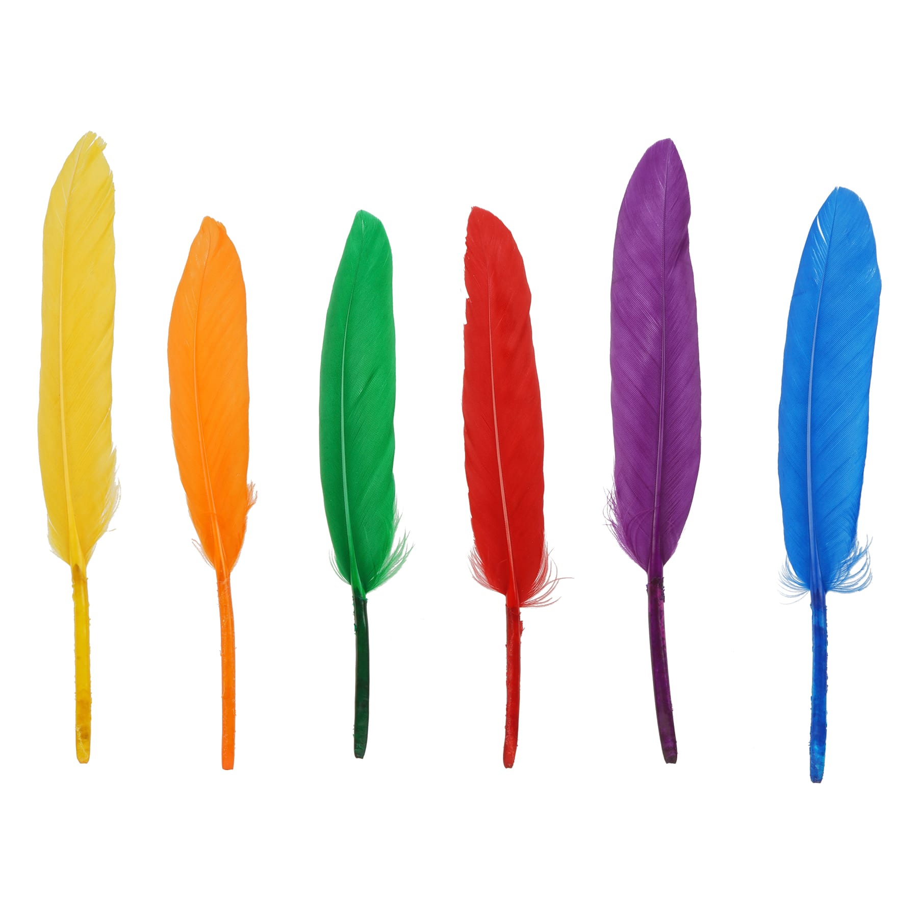 12 Pack: Rainbow Craft Goose Feathers by Creatology&#x2122;