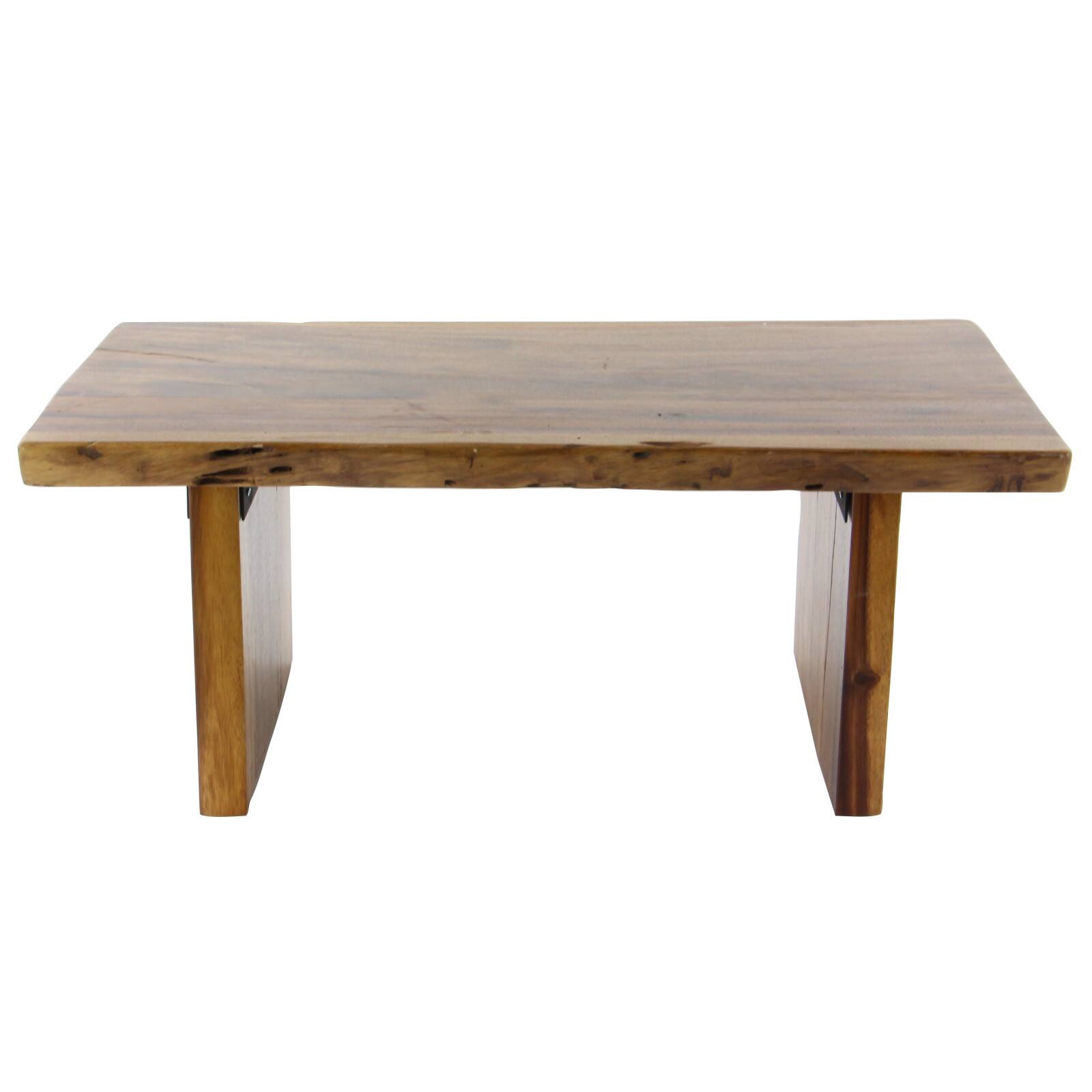Brown Wood Contemporary Coffee Table, 16" x 40" x 24"