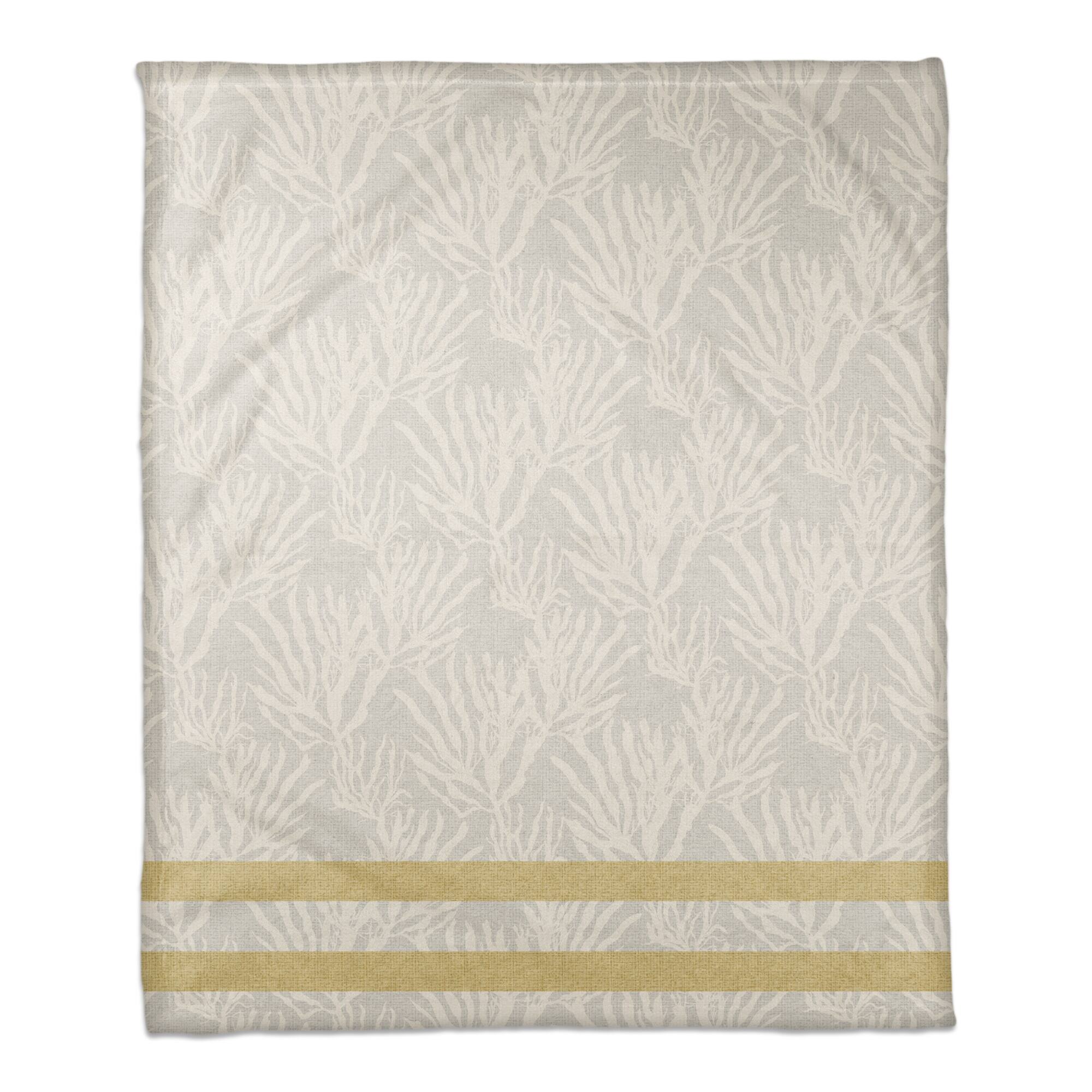 Coral Print Fleece Blanket