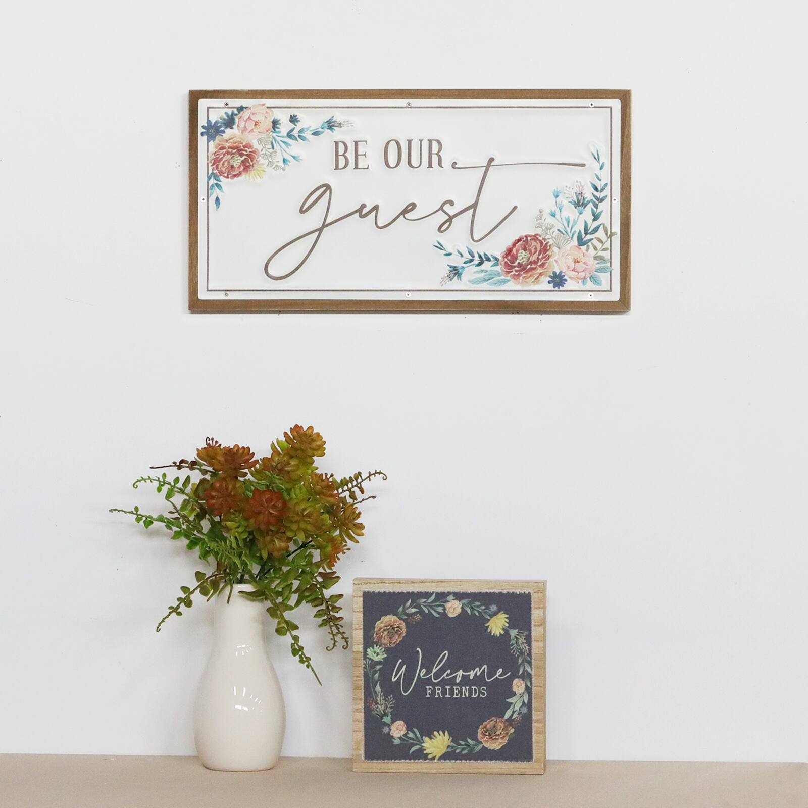 Floral Be Our Guest Wall Sign By Ashland Michaels