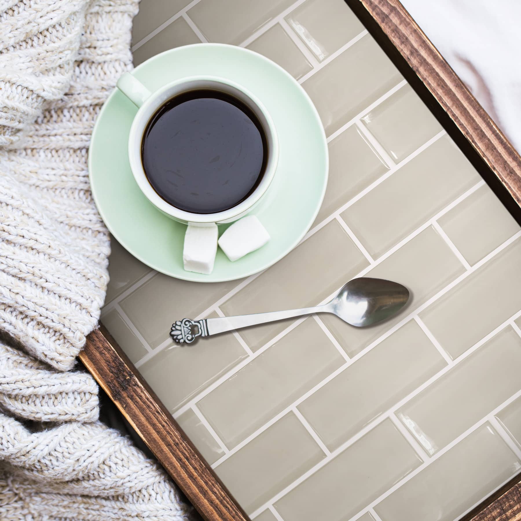 RoomMates Taupe Seaglass Peel & Stick StickTiles®