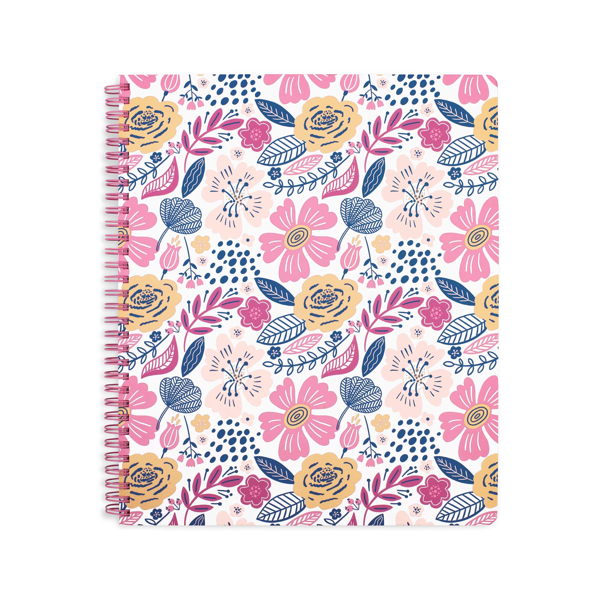 Monogram Initial Letter M Notebook for Women and Girls: Pink Floral  Notebook (Paperback)