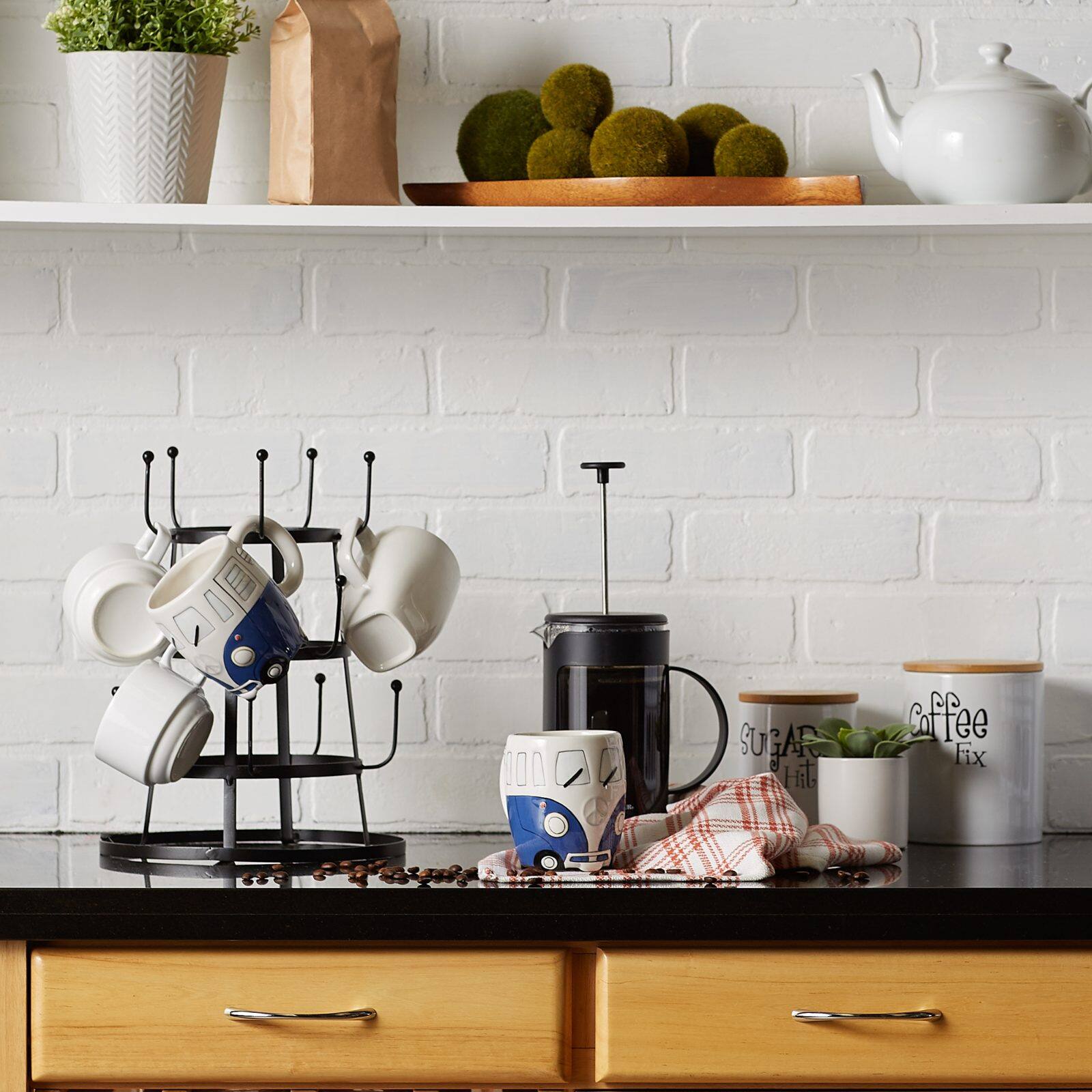 DII® Retro Bus Ceramic Mugs, 2ct.