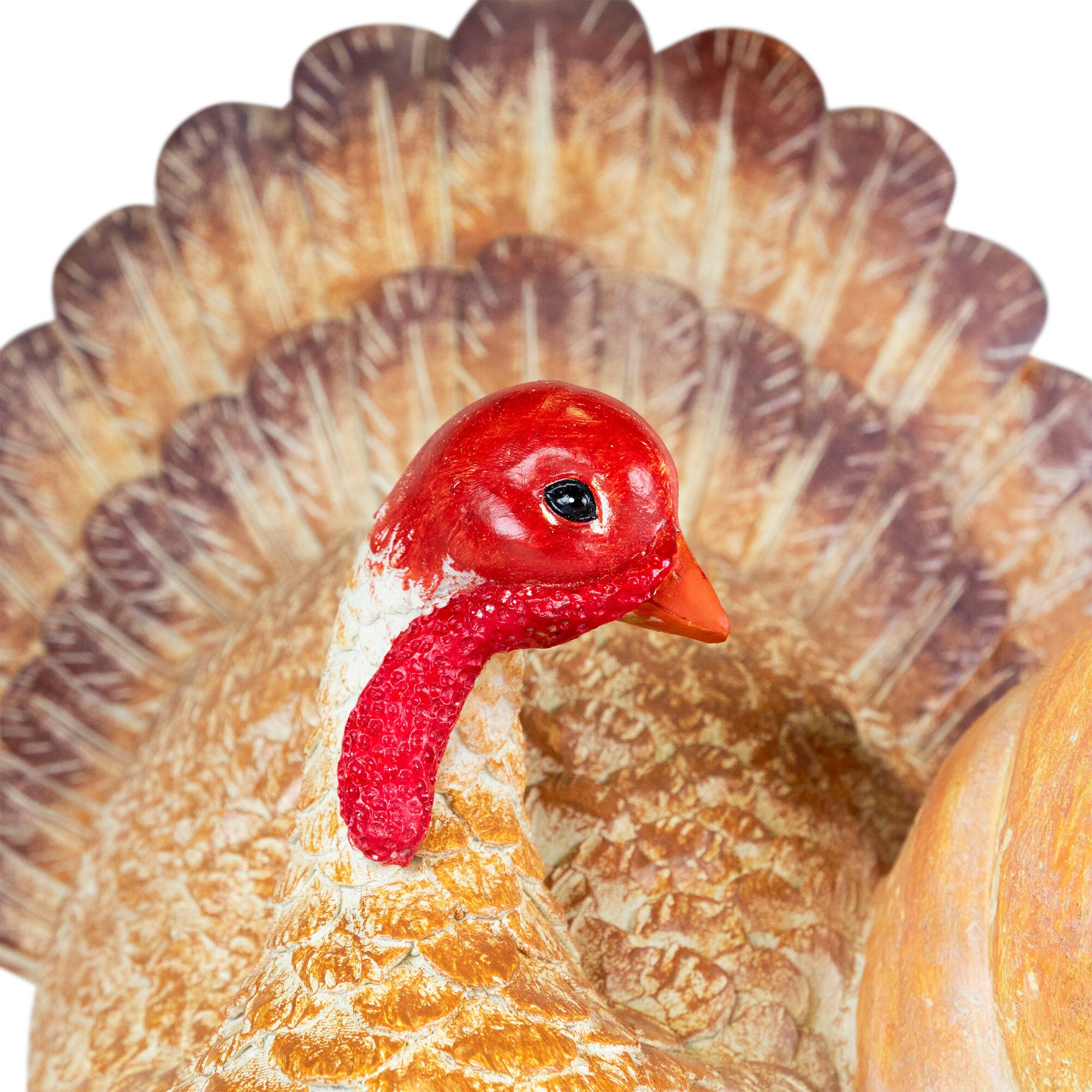 20" Turkey & Pumpkins Happy Thanksgiving Decoration