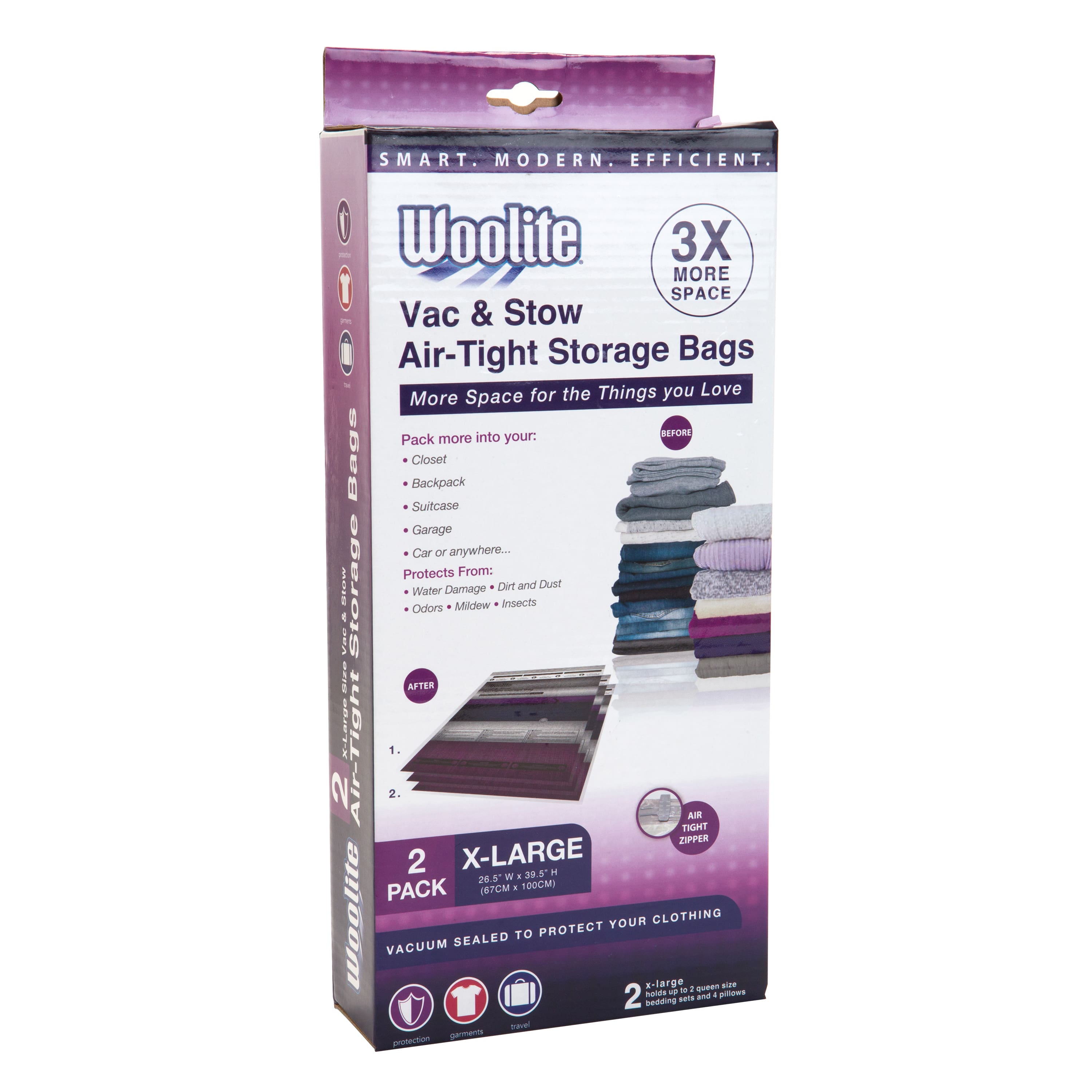 TAILI 6 Pcs Jumbo Vacuum Sealer Storage Cube Bags for Clothes