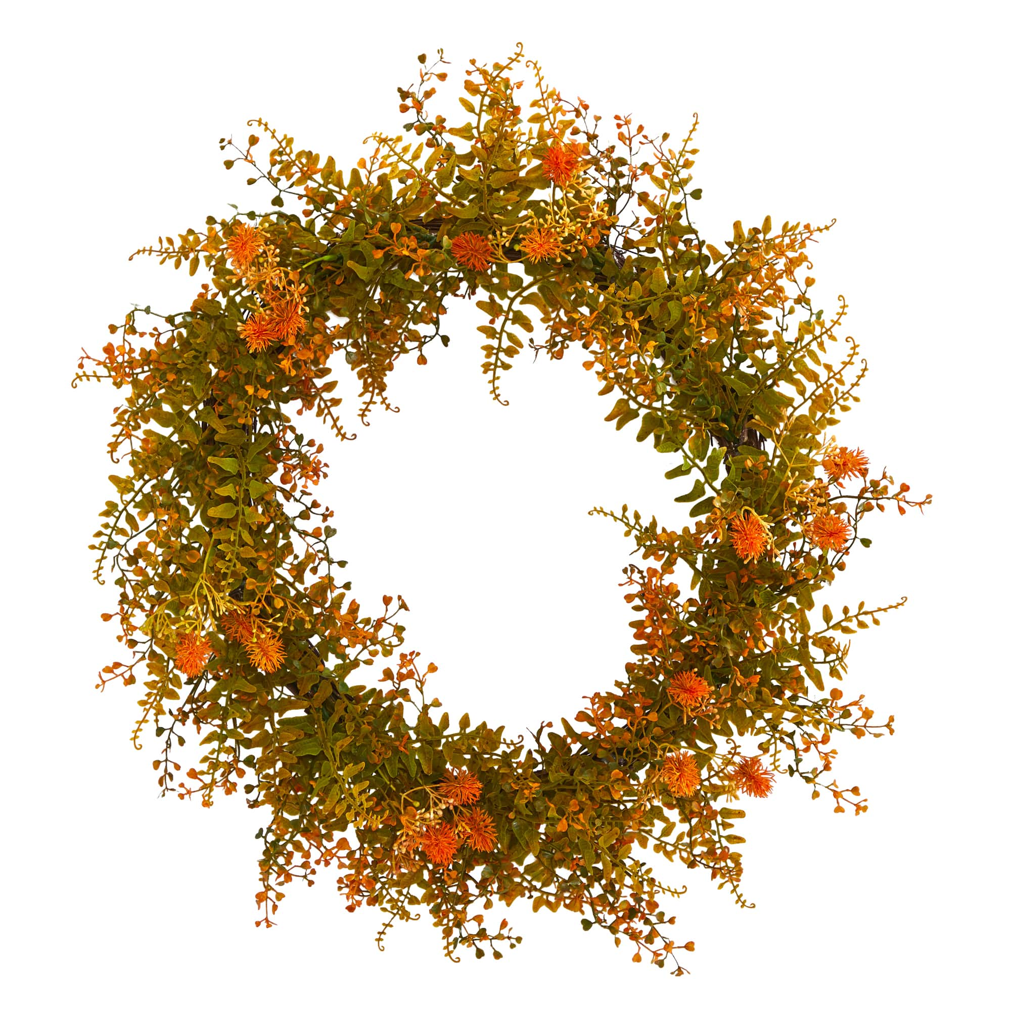 21&#x22; Autumn Fern Wreath