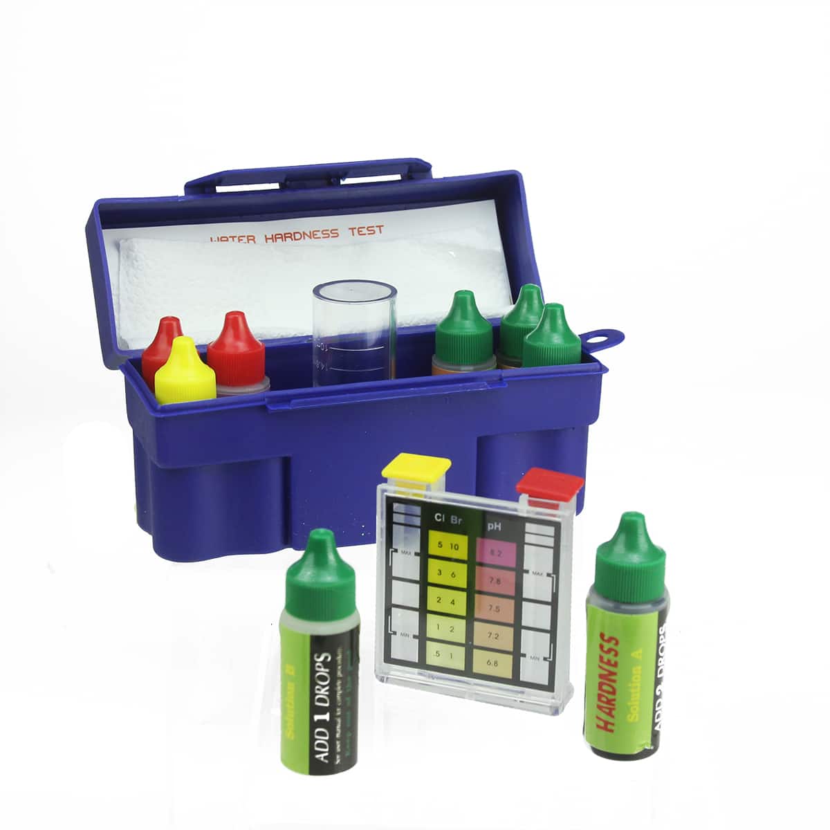 Pool Central Pool &#x26; Spa 6-Way Test Kit with Testing Block &#x26; Case