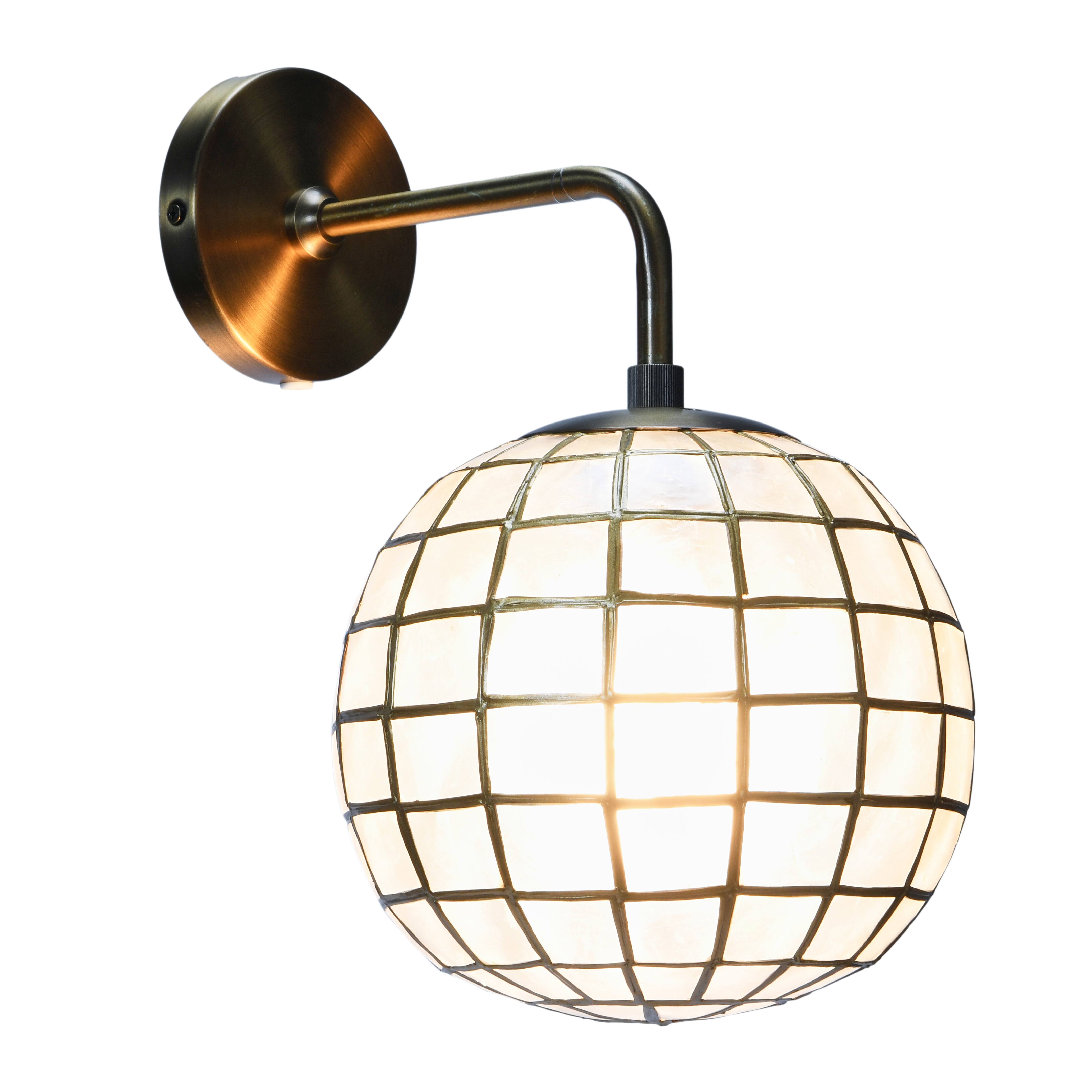 Hello Honey&#xAE; 13&#x22; Metal Princess Capiz Wall Lamp