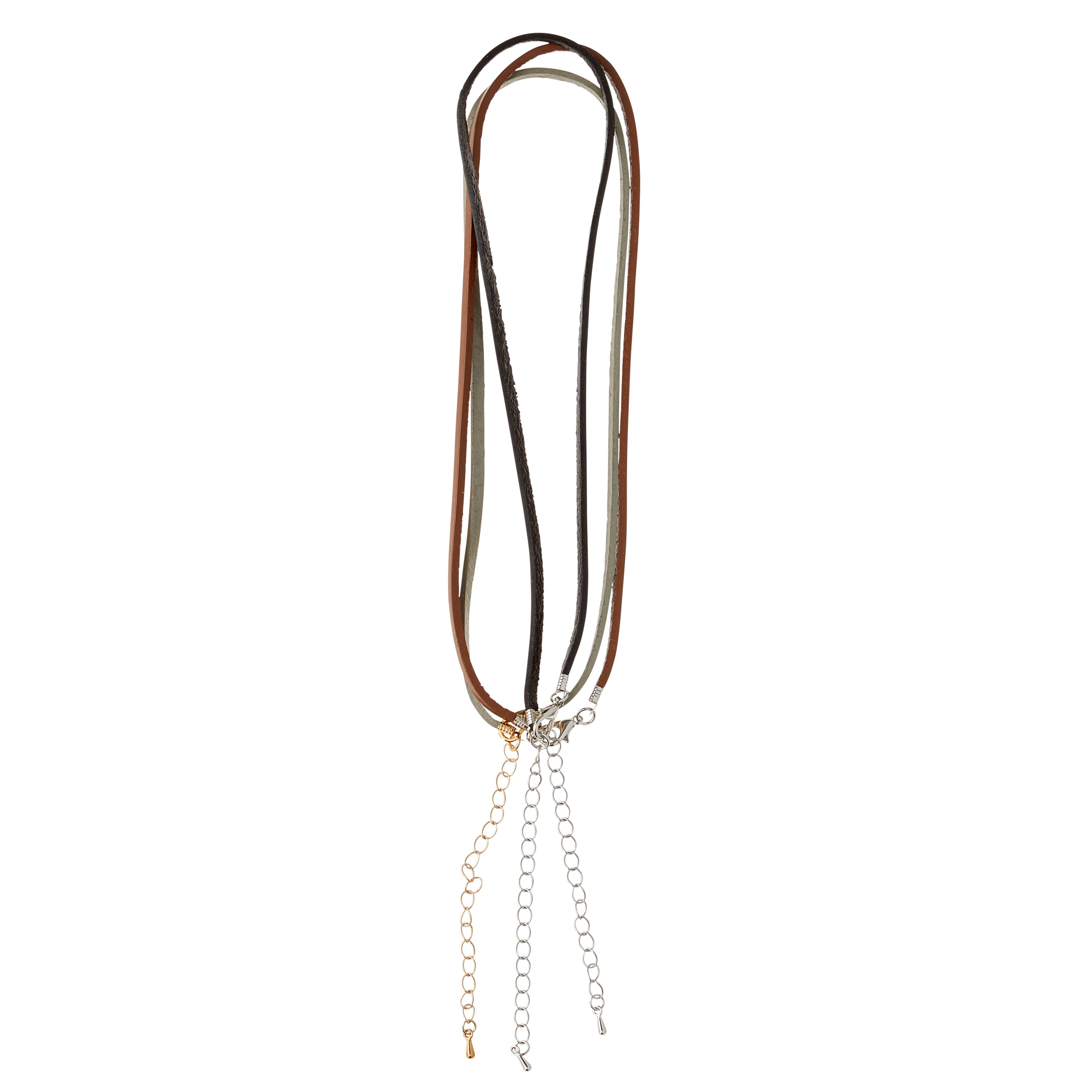 8 Packs: 3 ct. (24 total) Leather Choker Necklaces by Bead Landing™