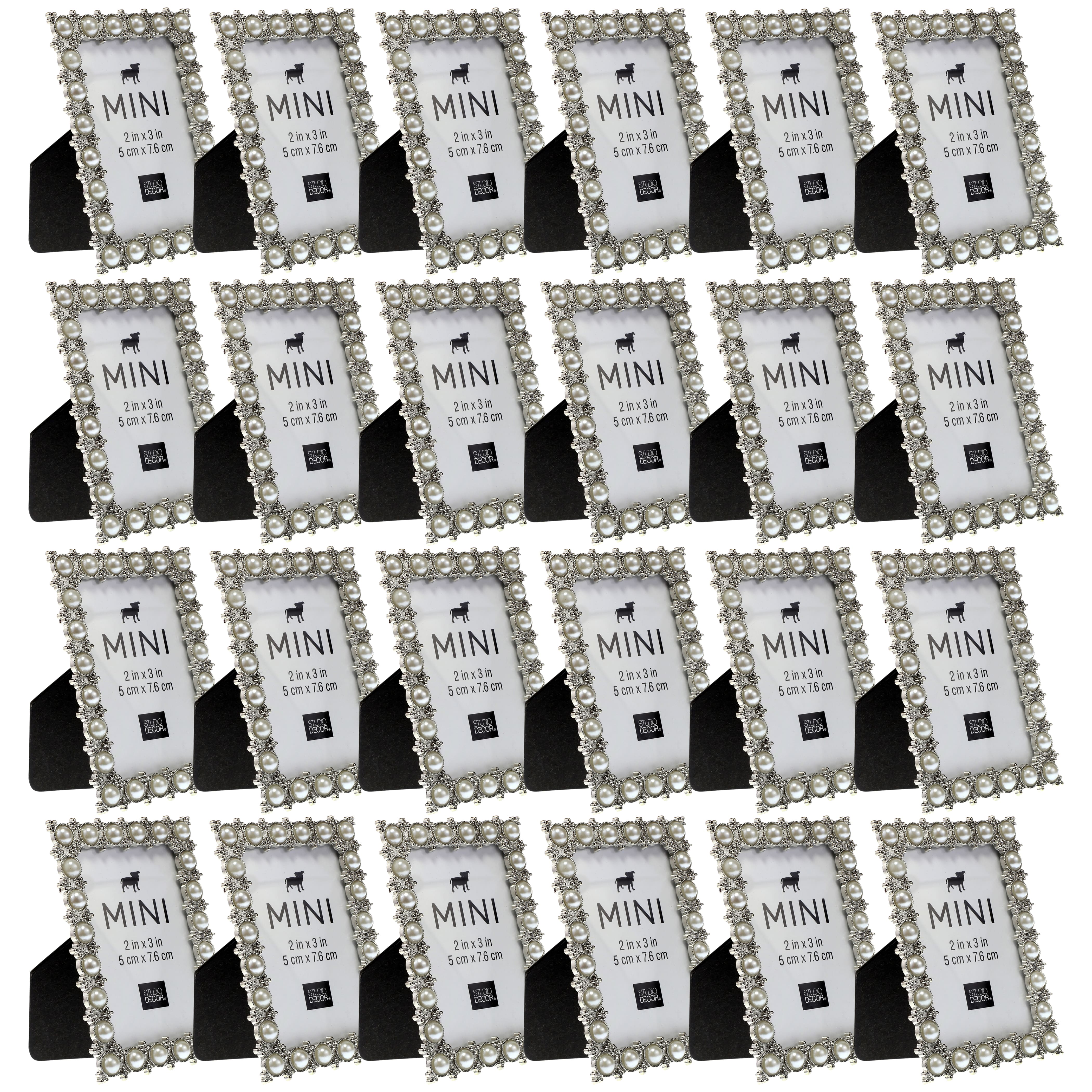 24 Pack: Pearl Mini Frame by Studio D&#xE9;cor&#xAE;