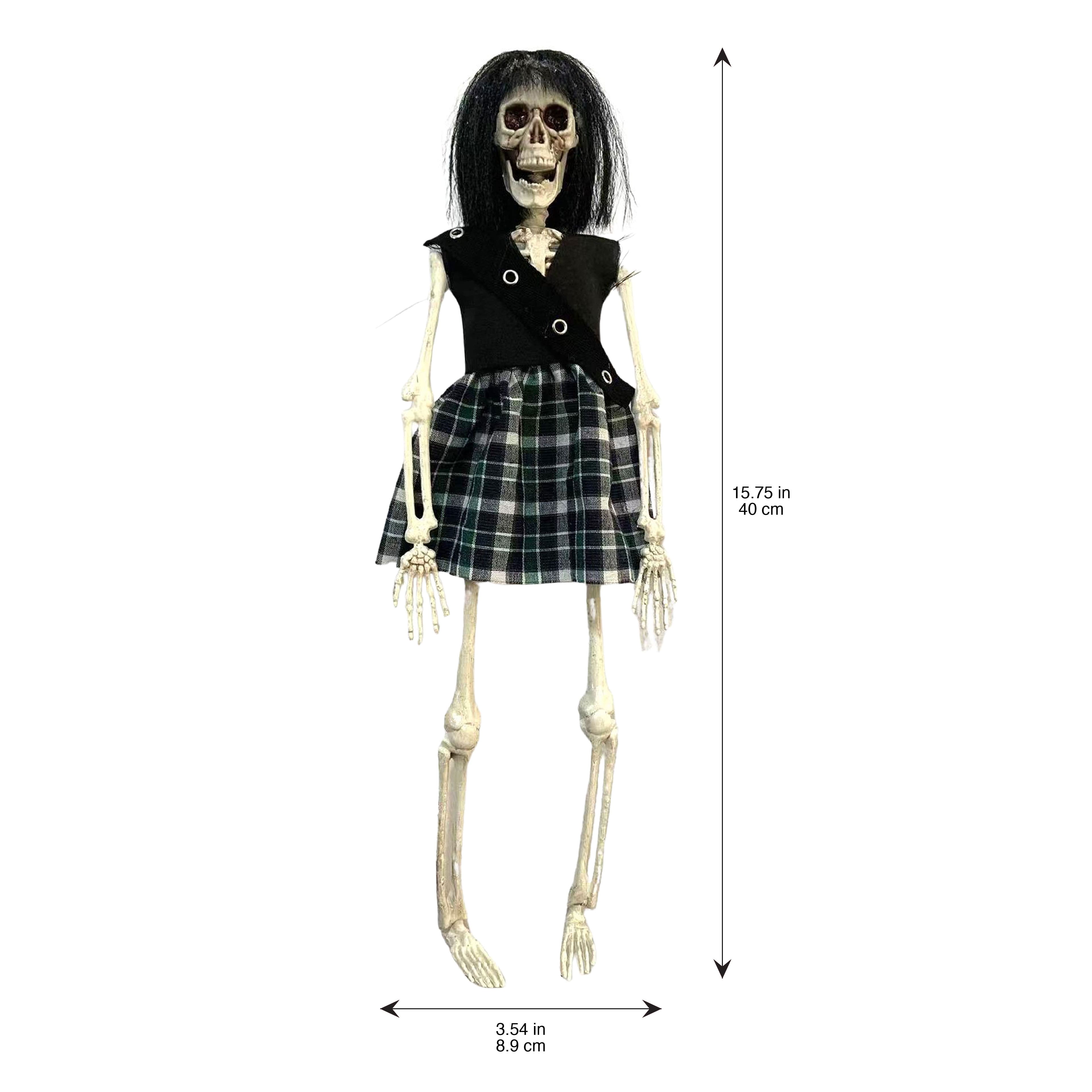 16&#x22; Goth Girl Skeleton with Black Hair by Ashland&#xAE;