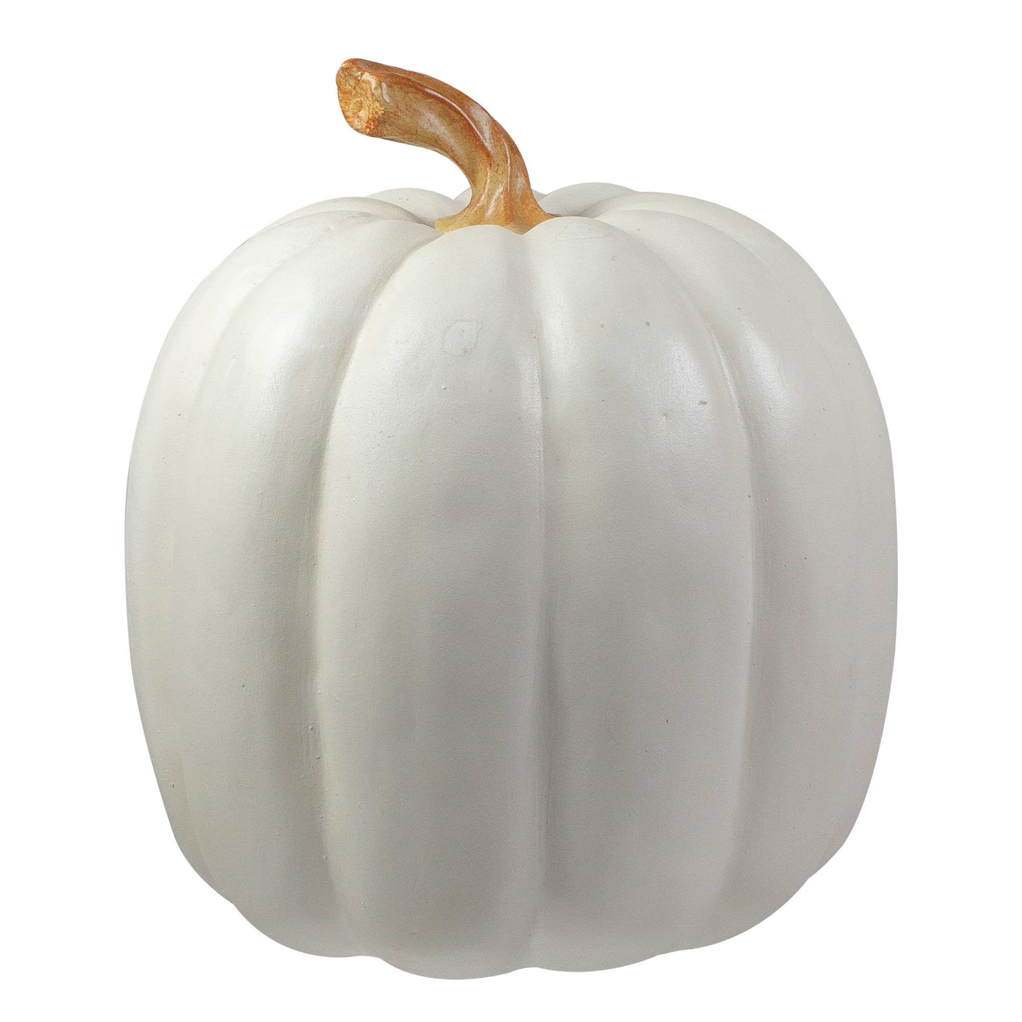 8" White Pumpkin Autumn Harvest Tabletop Decoration