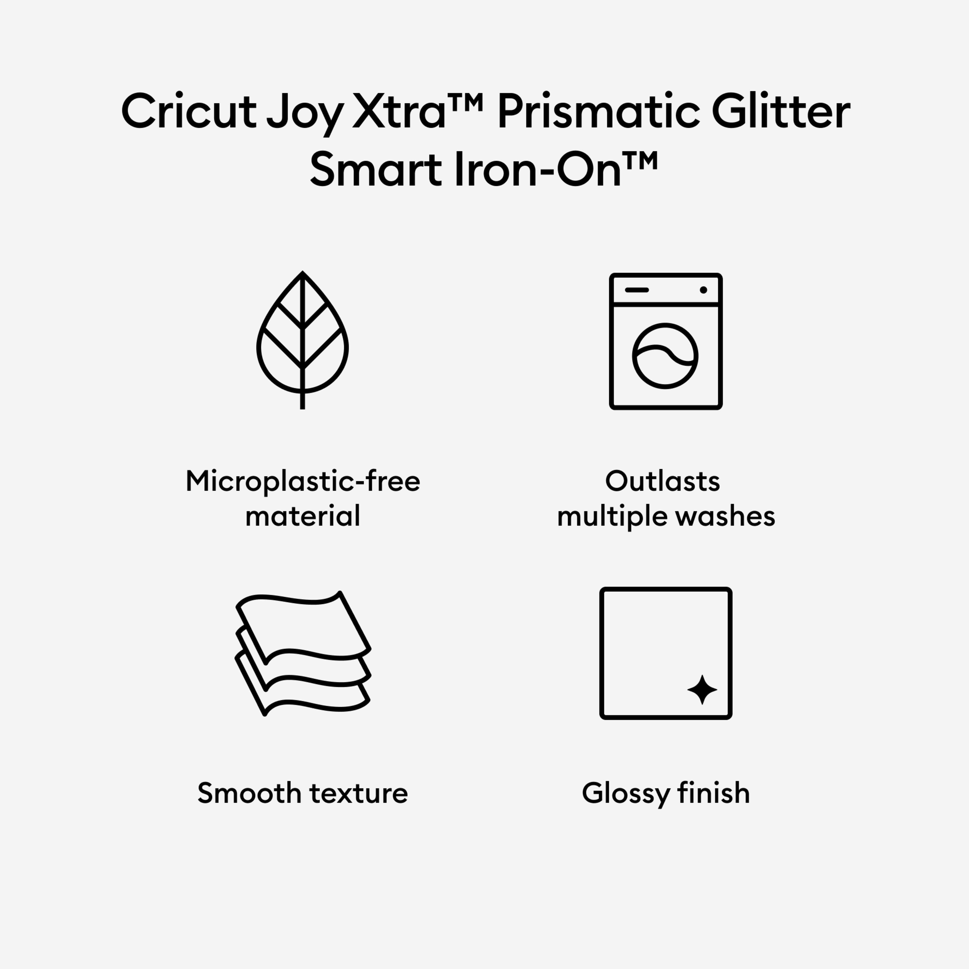 Cricut Joy Xtra&#x2122; Smart Iron-On&#x2122; Prismatic Glitter, 19&#x22;