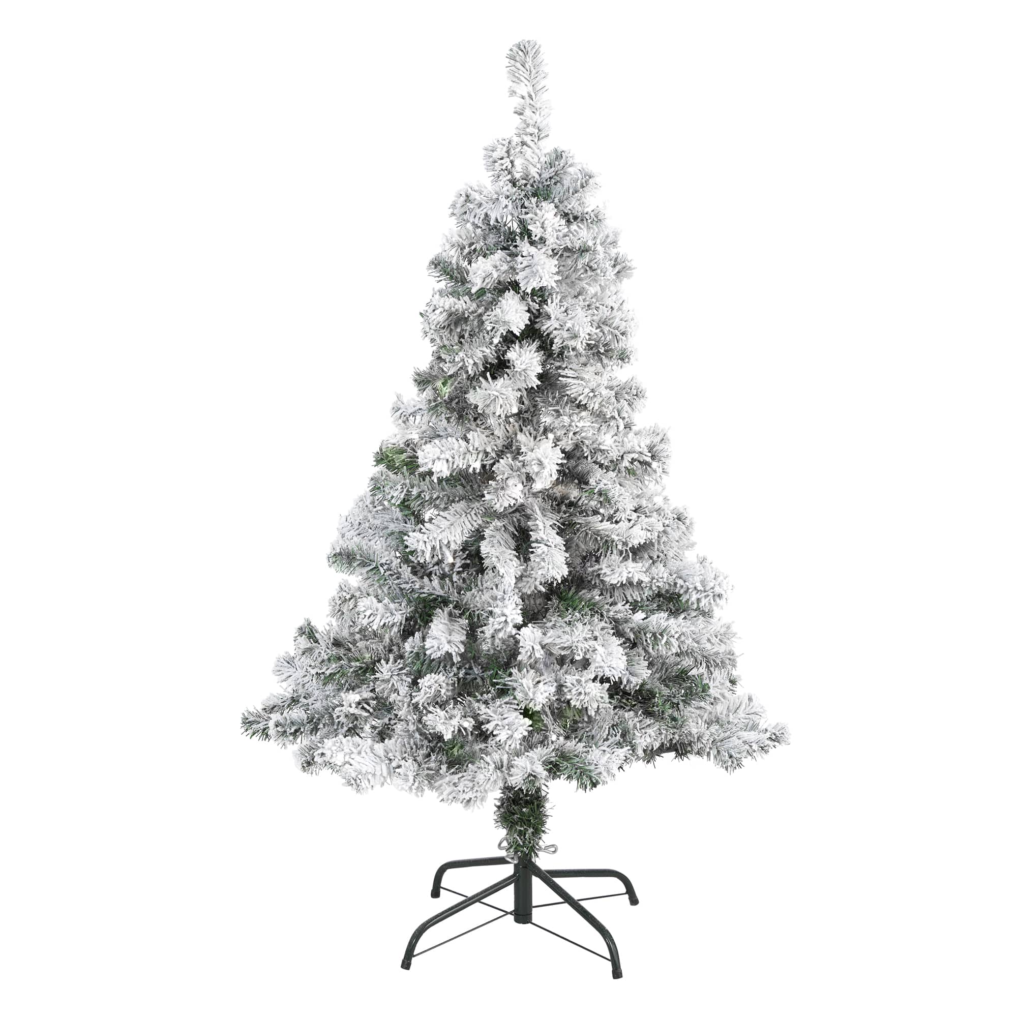 4ft. Unlit Flocked Rock Springs Spruce Artificial Christmas Tree